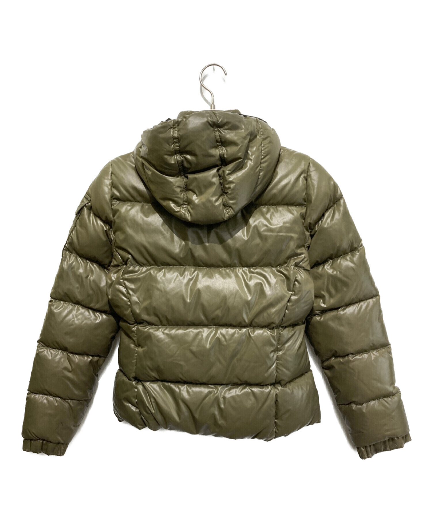 MONCLER (モンクレール) デカワッペンダウンジャケット オリーブ サイズ:SIZE 0