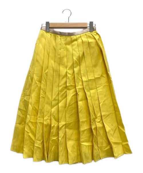 シルエット台形【新品未使用】ドゥロワー drawer スカート モヘア Aライン 厚手 黄色