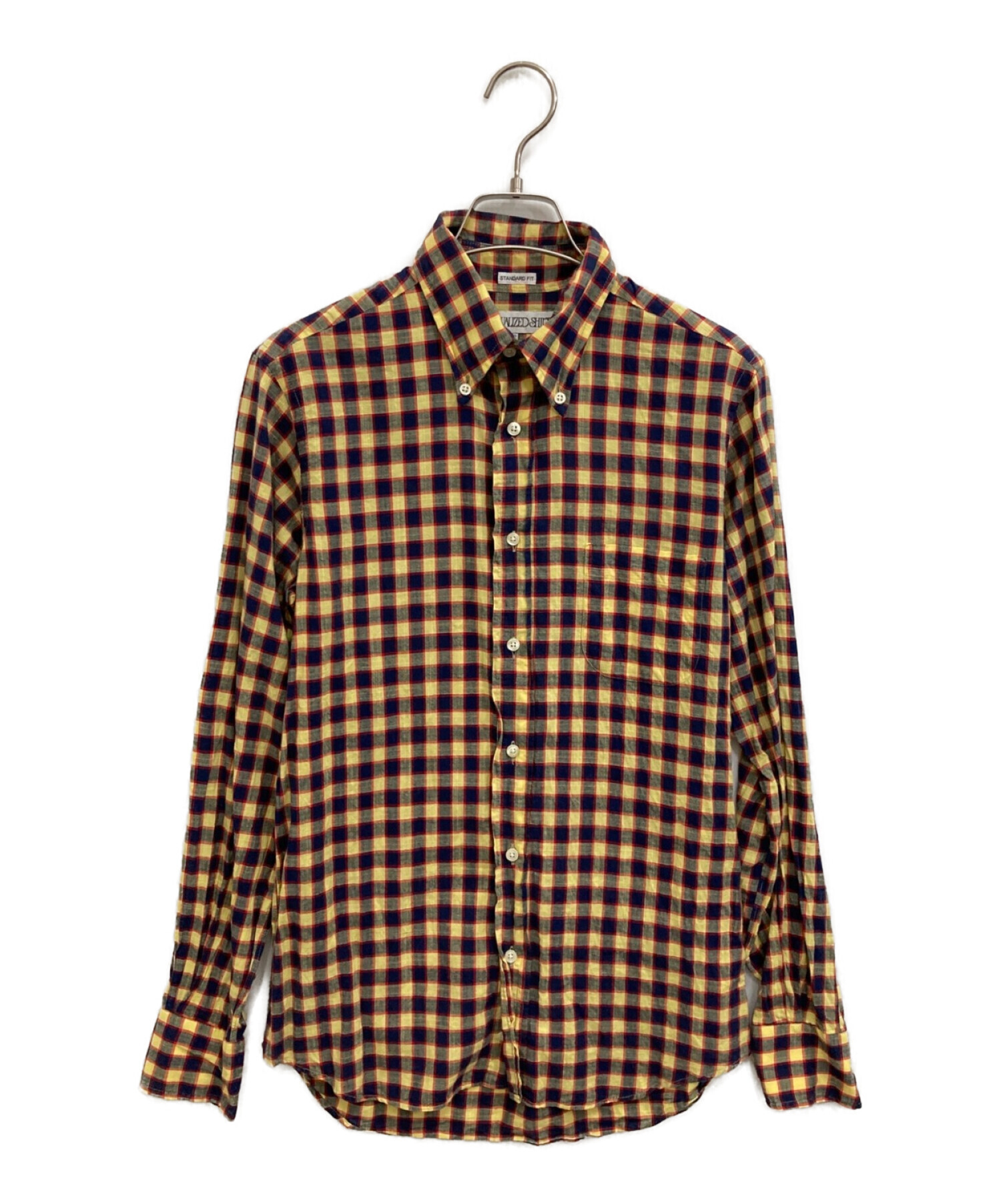 INDIVIDUALIZED SHIRTS (インディビジュアライズドシャツ) チェックBDシャツ イエロー サイズ:14 1/2・32