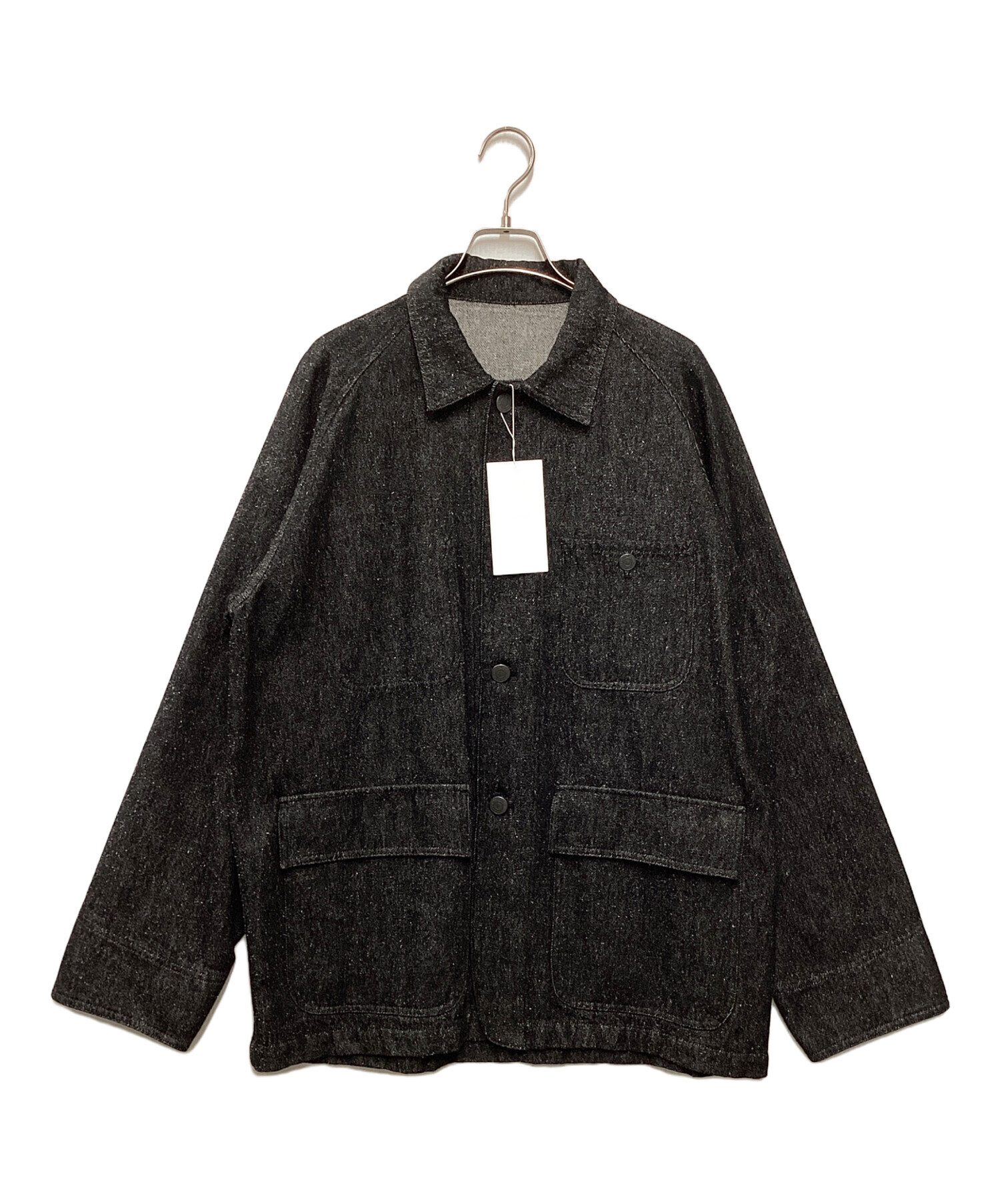 cornier (コルニエ) SILK NEP DENIM BLOUSON ブラックシャンブレー サイズ:L