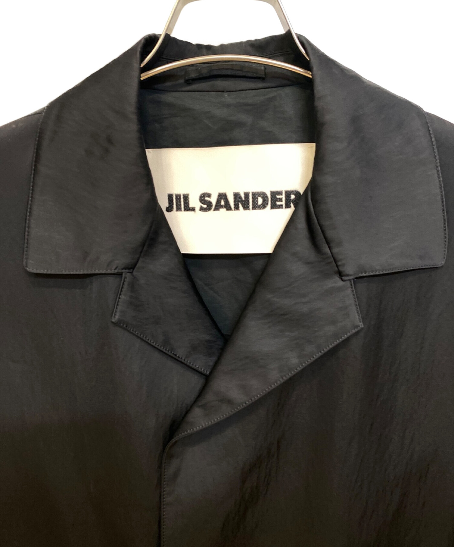 JIL SANDER (ジルサンダー) ライトステンカラーコート ブラック サイズ:46