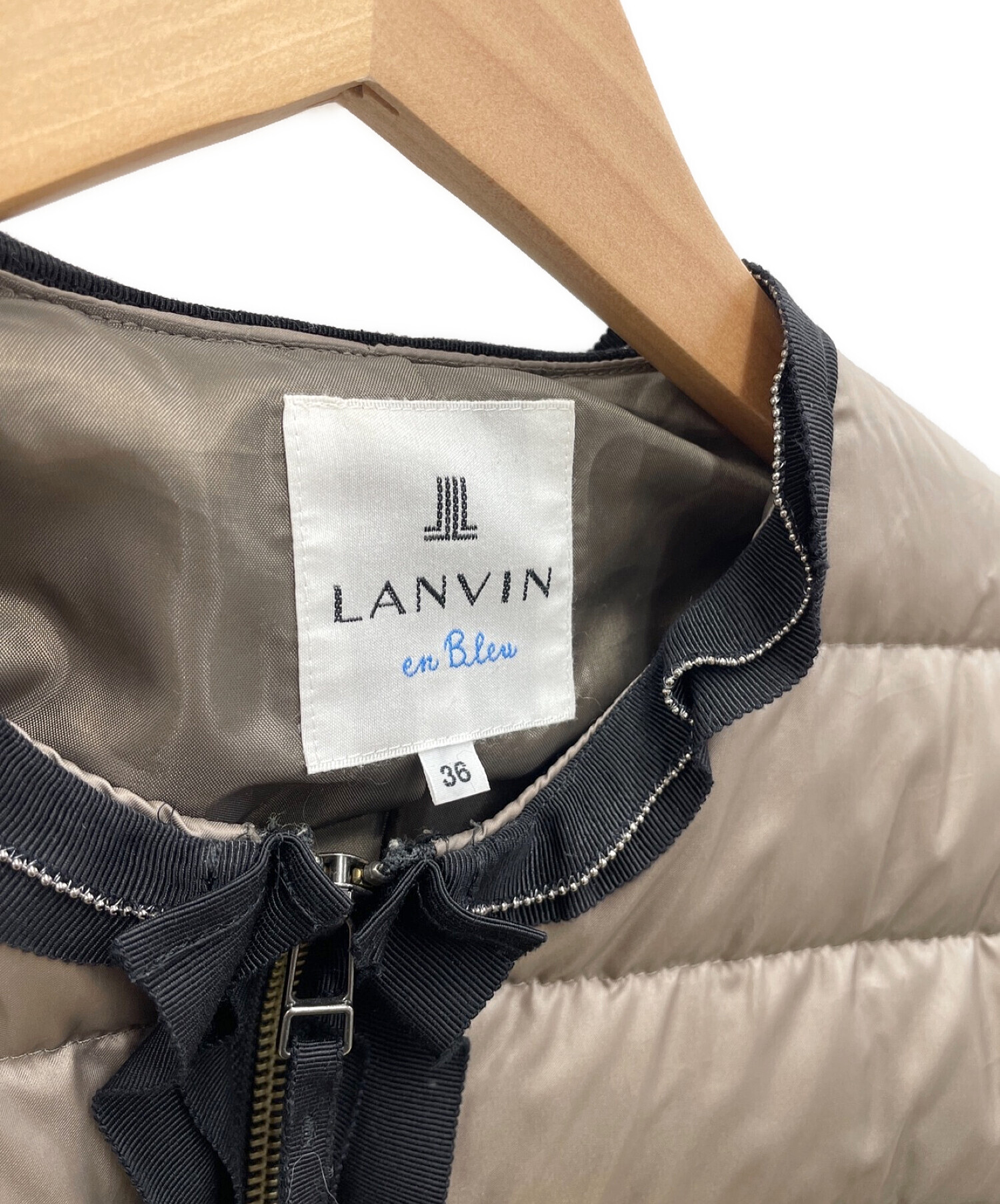 LANVIN en Bleu (ランバンオンブルー) ダウンコート モカ サイズ:36