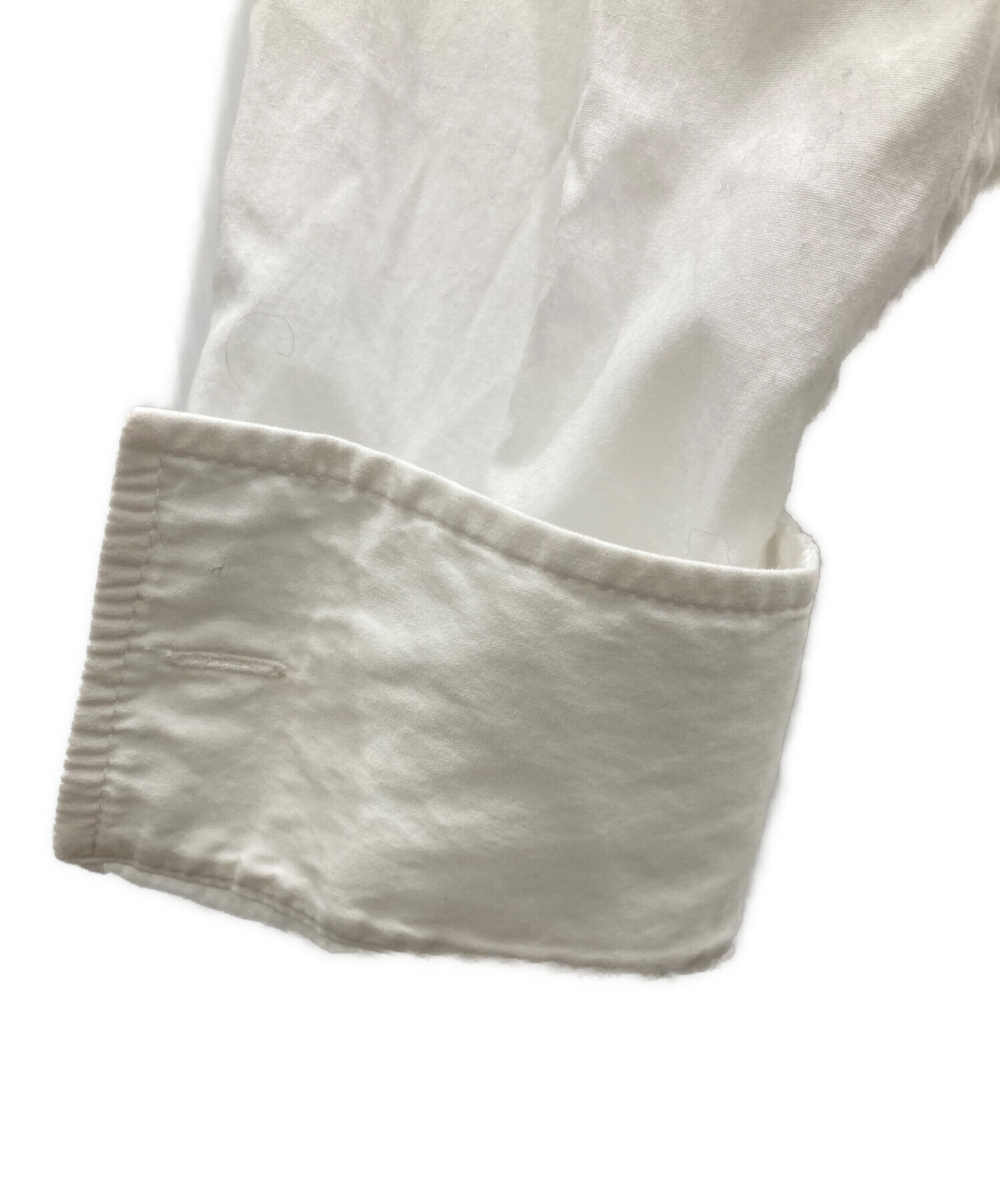 買う安いCELINE フィービー期 ホワイト シャツ 半袖 変形 デザイン 34 S トップス