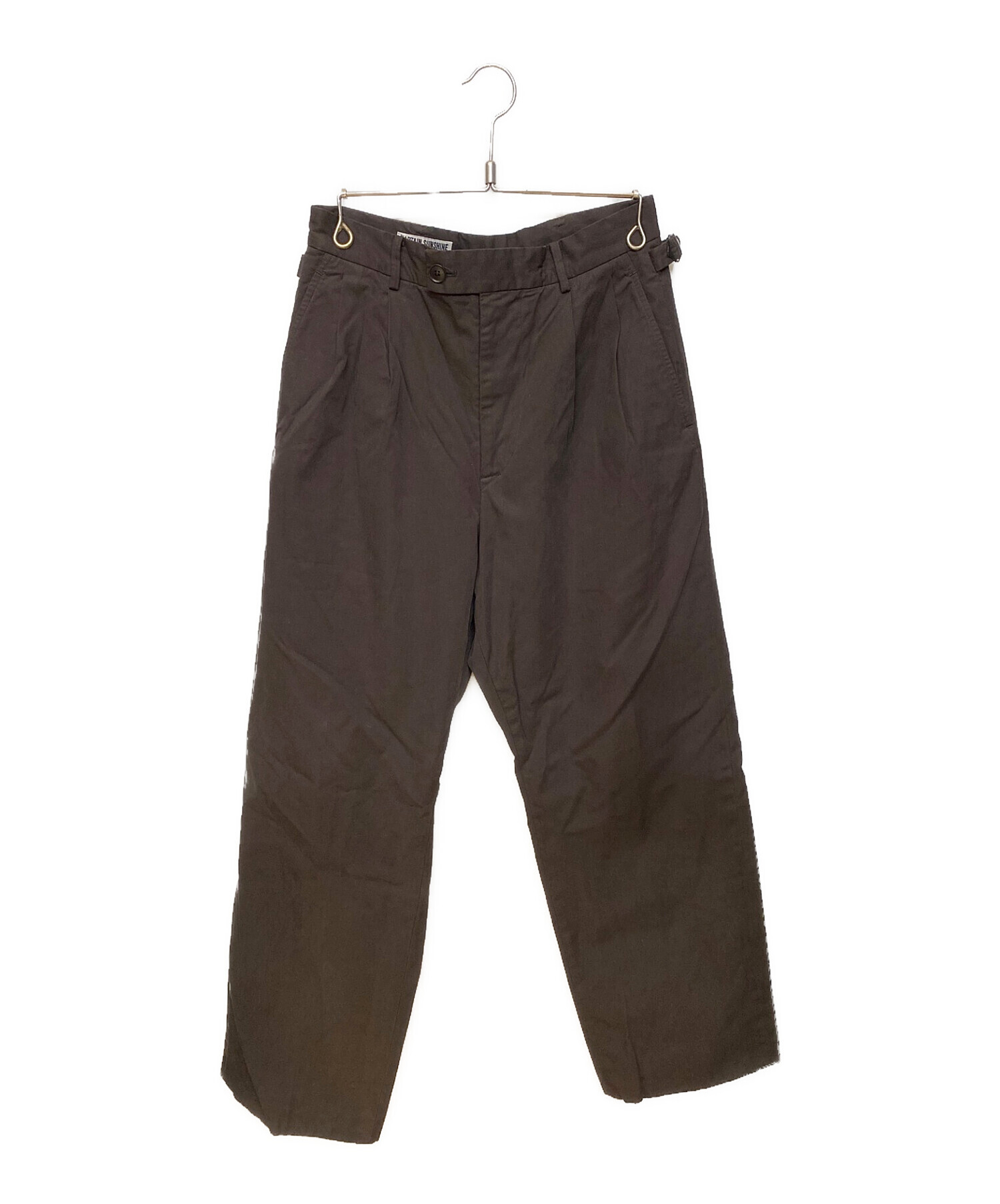 KAPTAIN SUNSHINE (キャプテンサンシャイン) 22AW Garment Dyed 2Pleats Straight Trousers  ブラウン サイズ:30