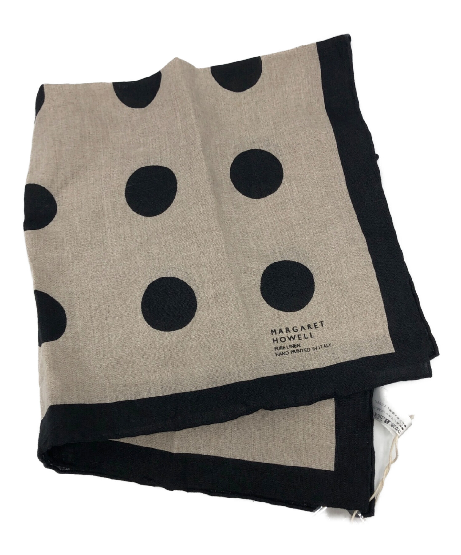 MARGARET HOWELL (マーガレットハウエル) OVERSIZED SPOT SCARF ベージュ 未使用品