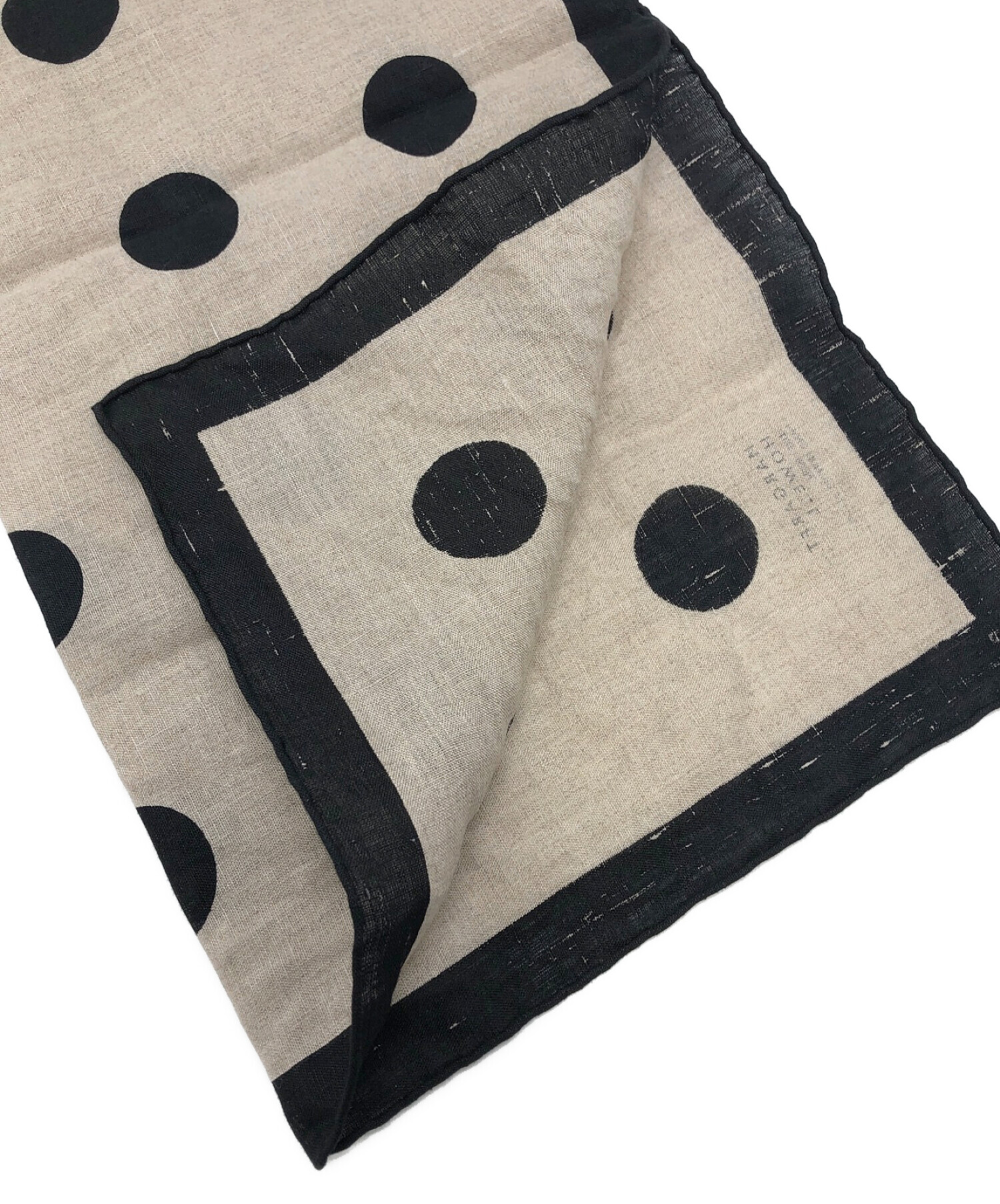 MARGARET HOWELL (マーガレットハウエル) OVERSIZED SPOT SCARF ベージュ 未使用品