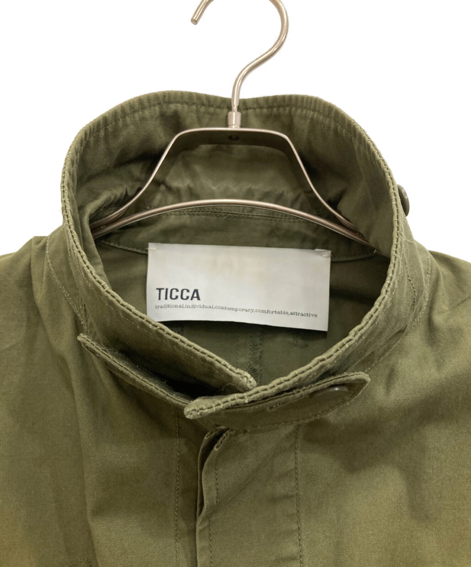 中古・古着通販】ticca (ティッカ) ミリタリージャケット カーキ