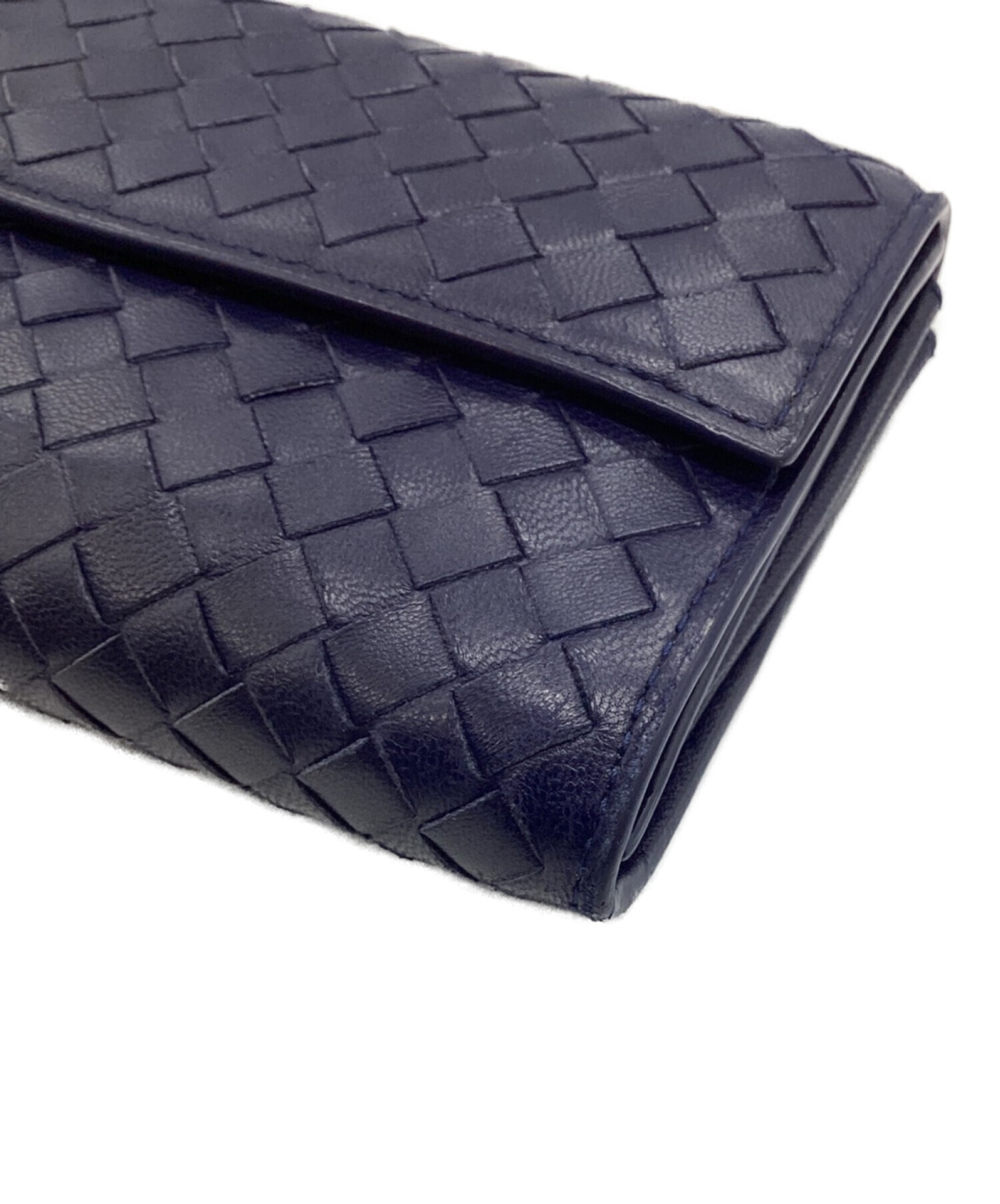 中古・古着通販】BOTTEGA VENETA (ボッテガベネタ) 長財布 ネイビー｜ブランド・古着通販 トレファク公式【TREFAC  FASHION】スマホサイト