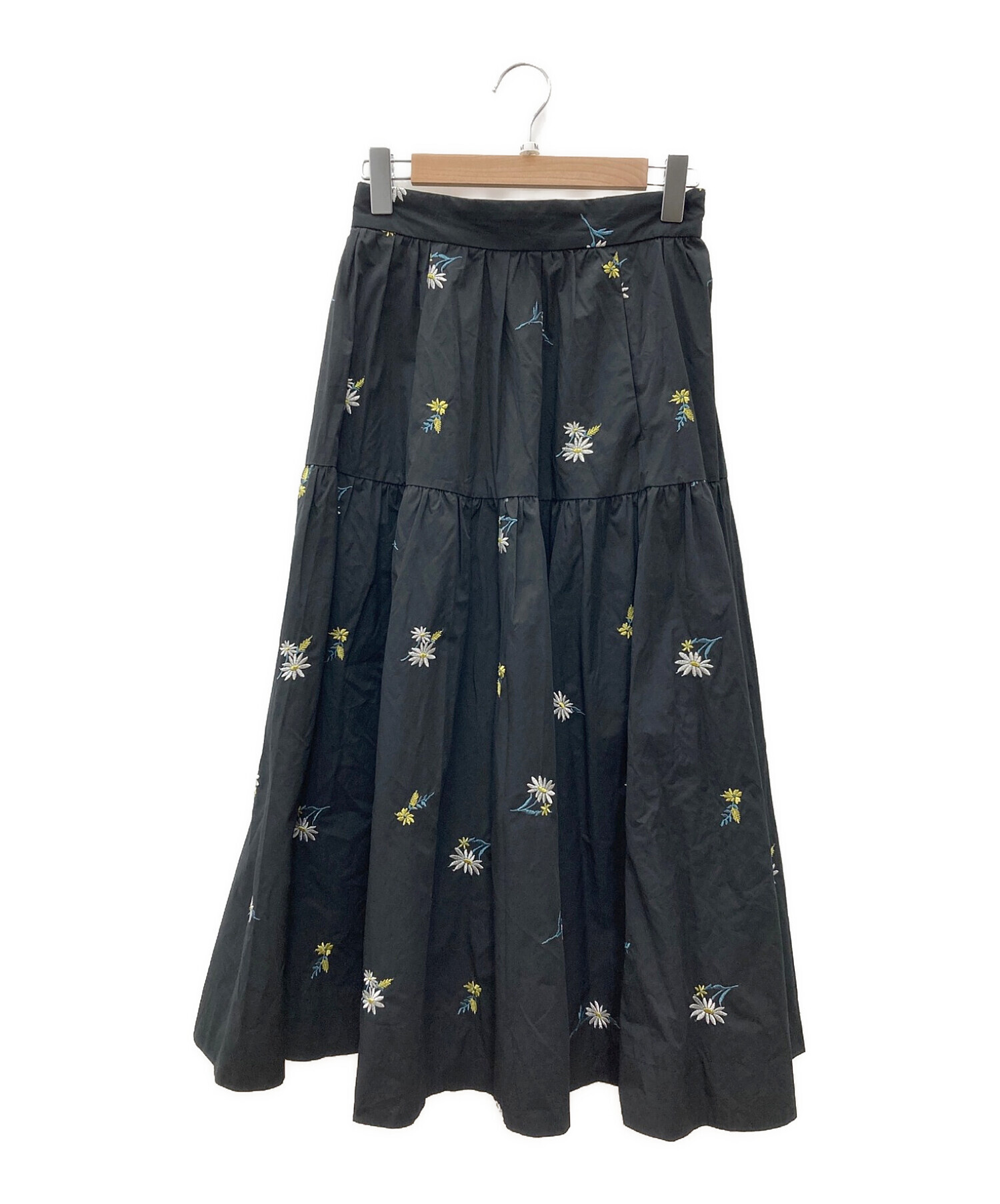 アプワイザー リッシェ マーガレット刺繍スカート - ロングスカート