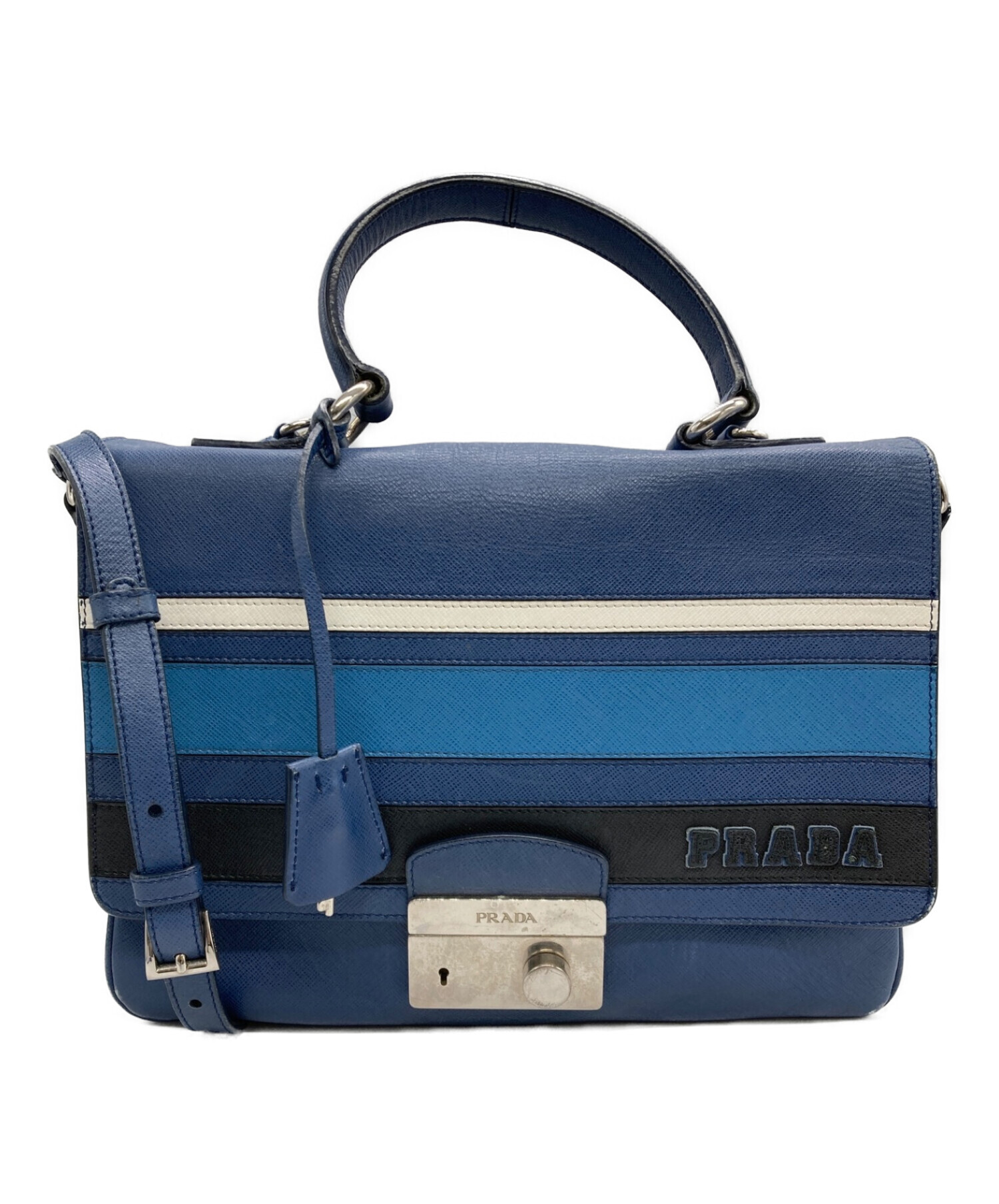 中古・古着通販】PRADA (プラダ) ショルダーバッグ ブルー｜ブランド ...