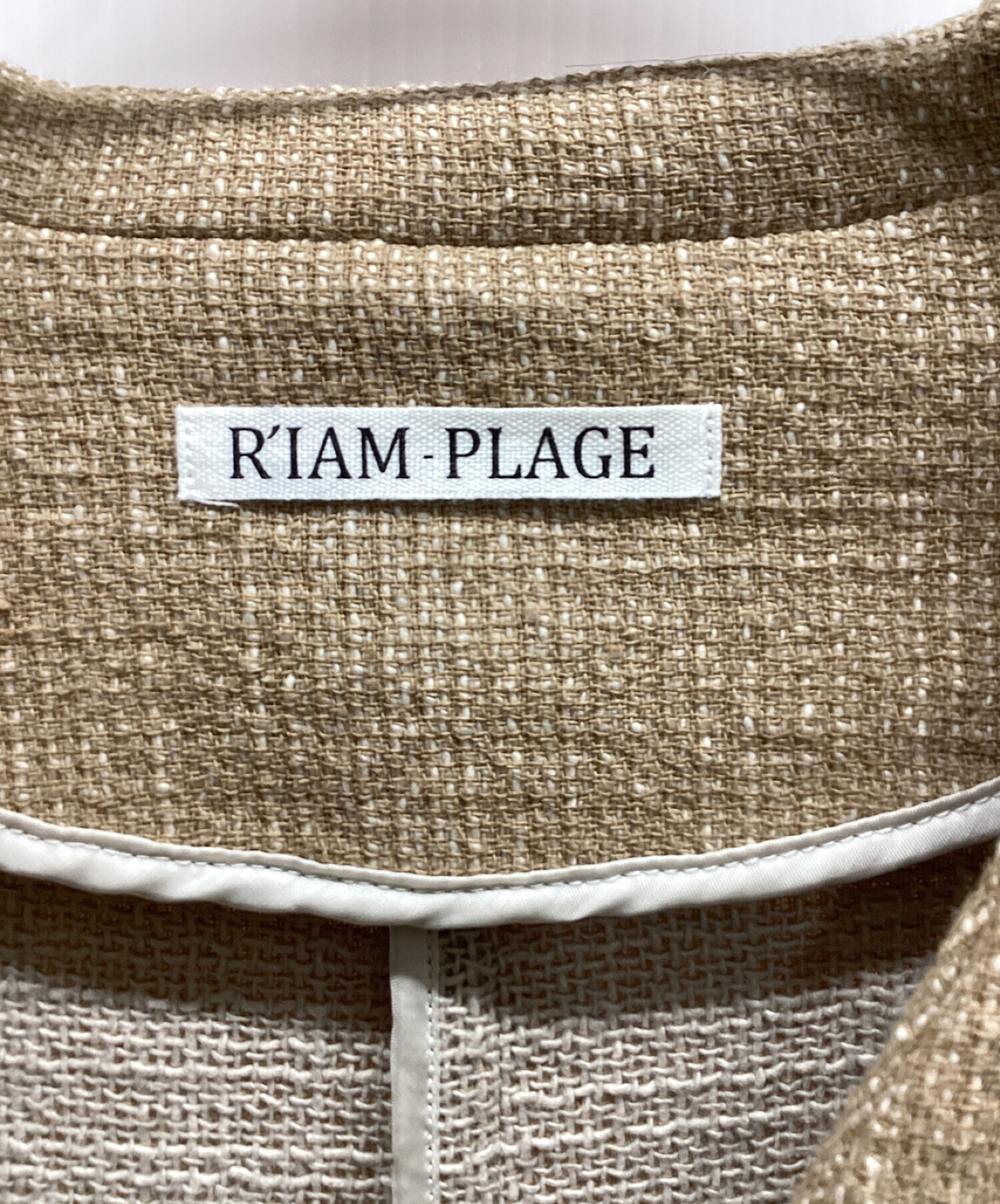 R’IAM PLAGE (リアム プラージュ) ツィードダブル ジャケット ベージュ サイズ:36