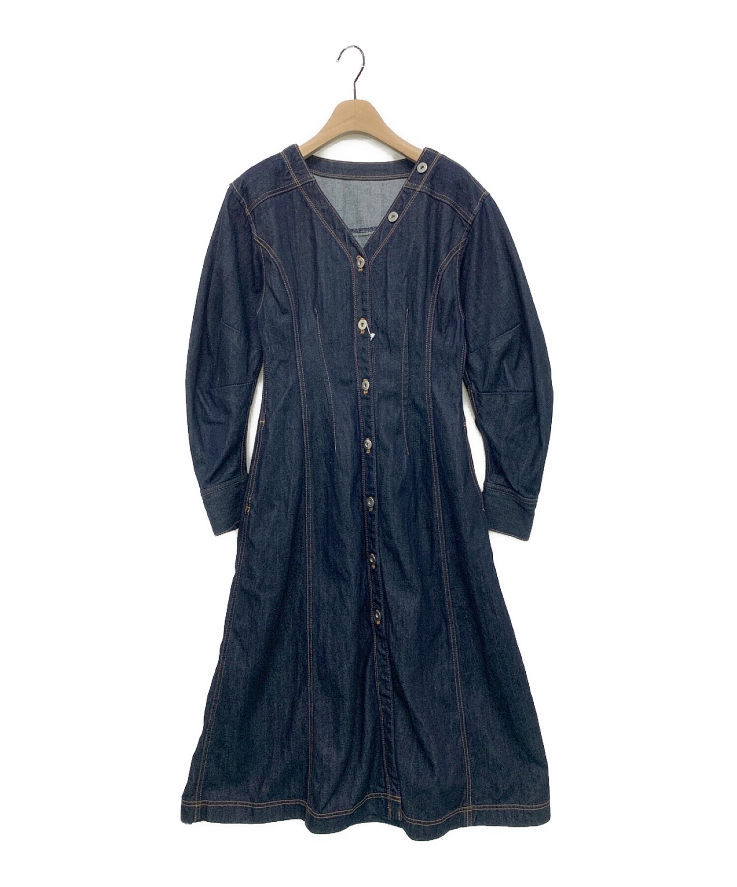 中古・古着通販】LE CIEL BLEU (ルシェルブルー) Denim V Neck Dress