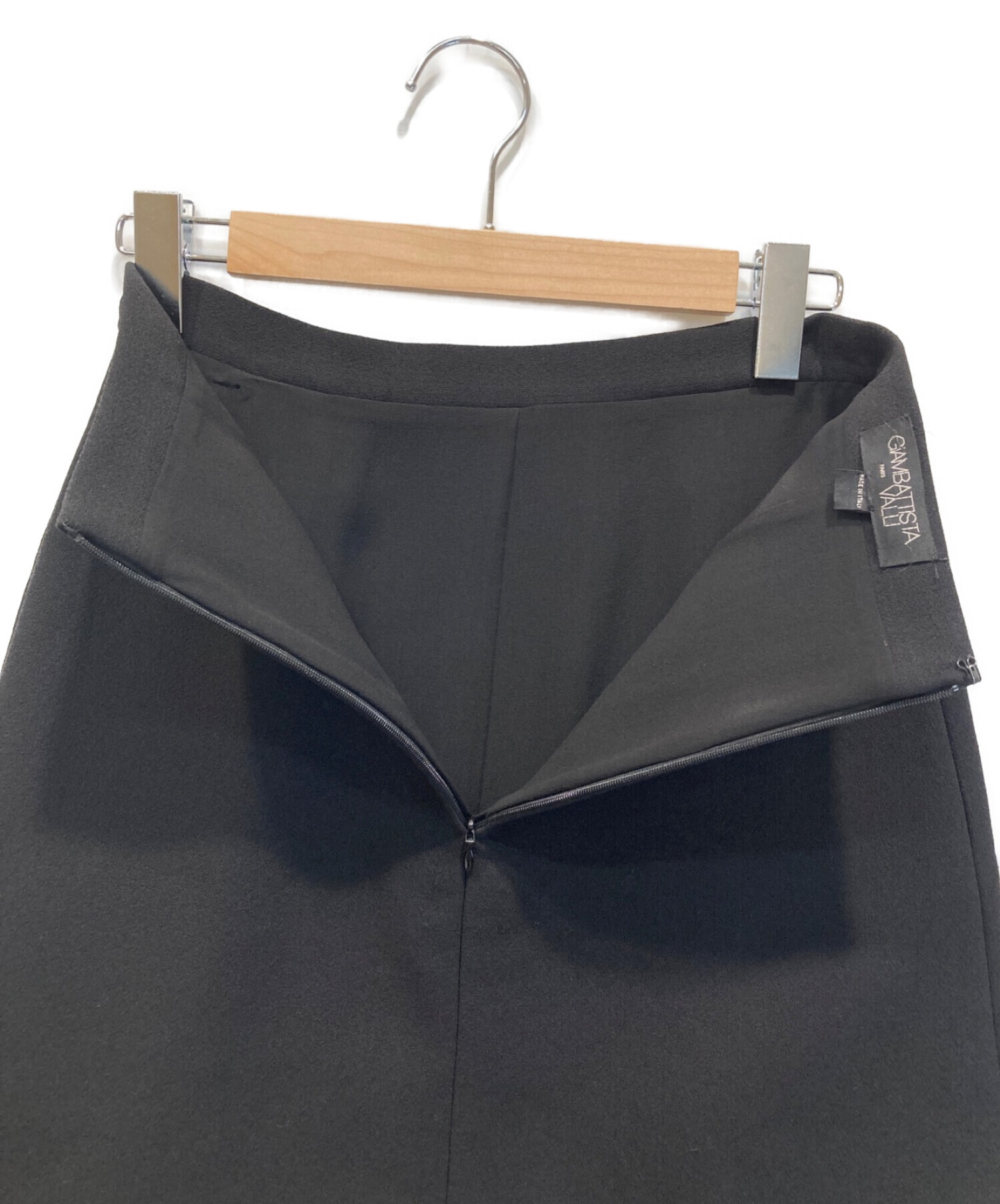 GiAMBATTiSTA VALLi (ジャンバティスタ・バリ) シルク混スカート ブラック サイズ:38/XXS