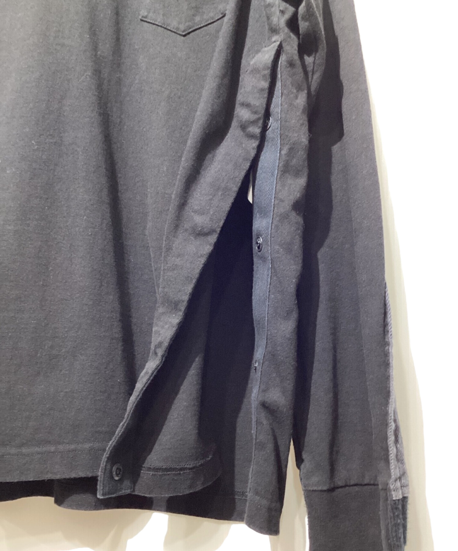 中古・古着通販】sacai (サカイ) バッファローチェック ロングTシャツ ブラック サイズ:2｜ブランド・古着通販 トレファク公式【TREFAC  FASHION】スマホサイト