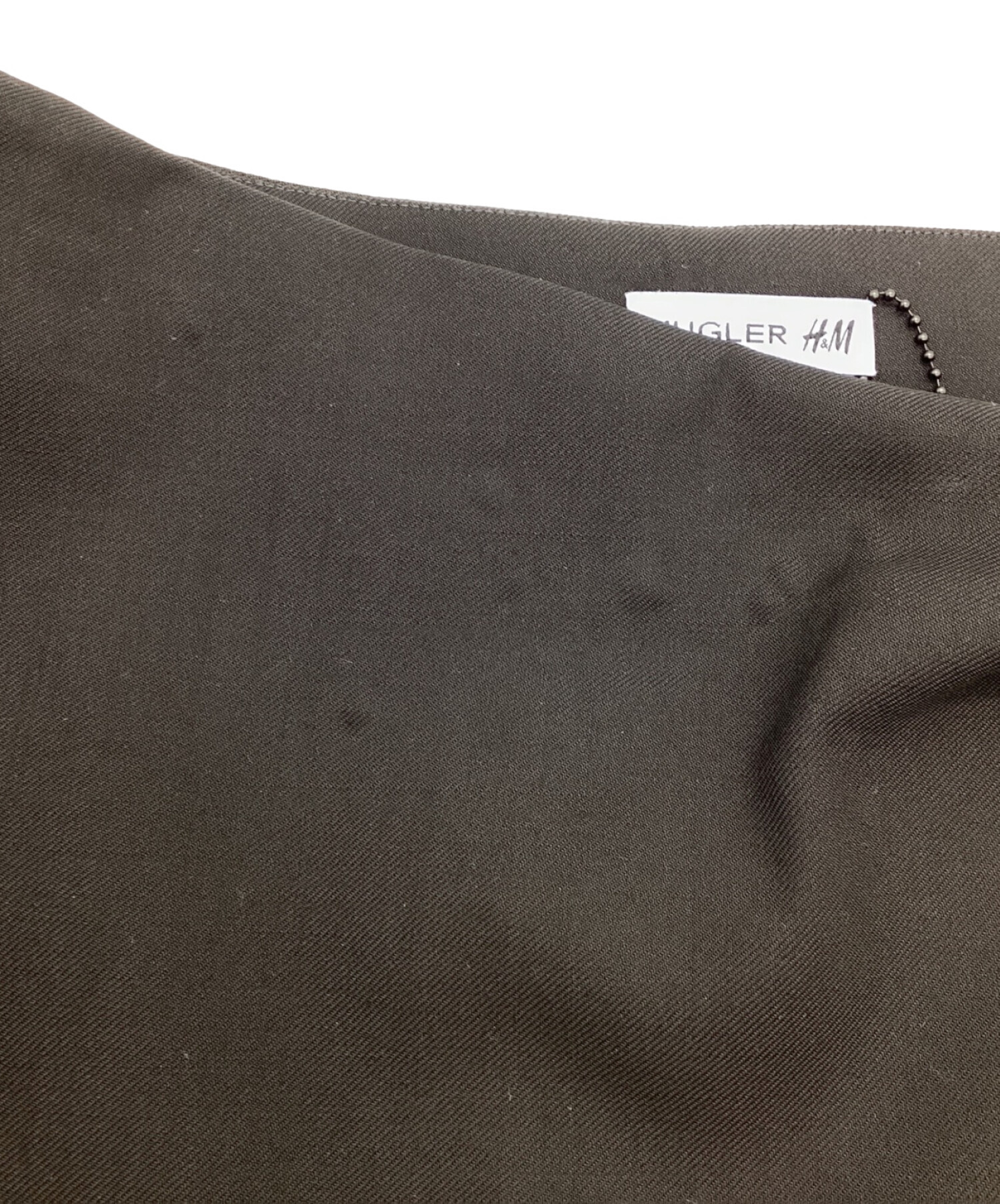 H&M (エイチアンドエム) MUGLER (ミュグレー) ミニスカート ブラック サイズ:38