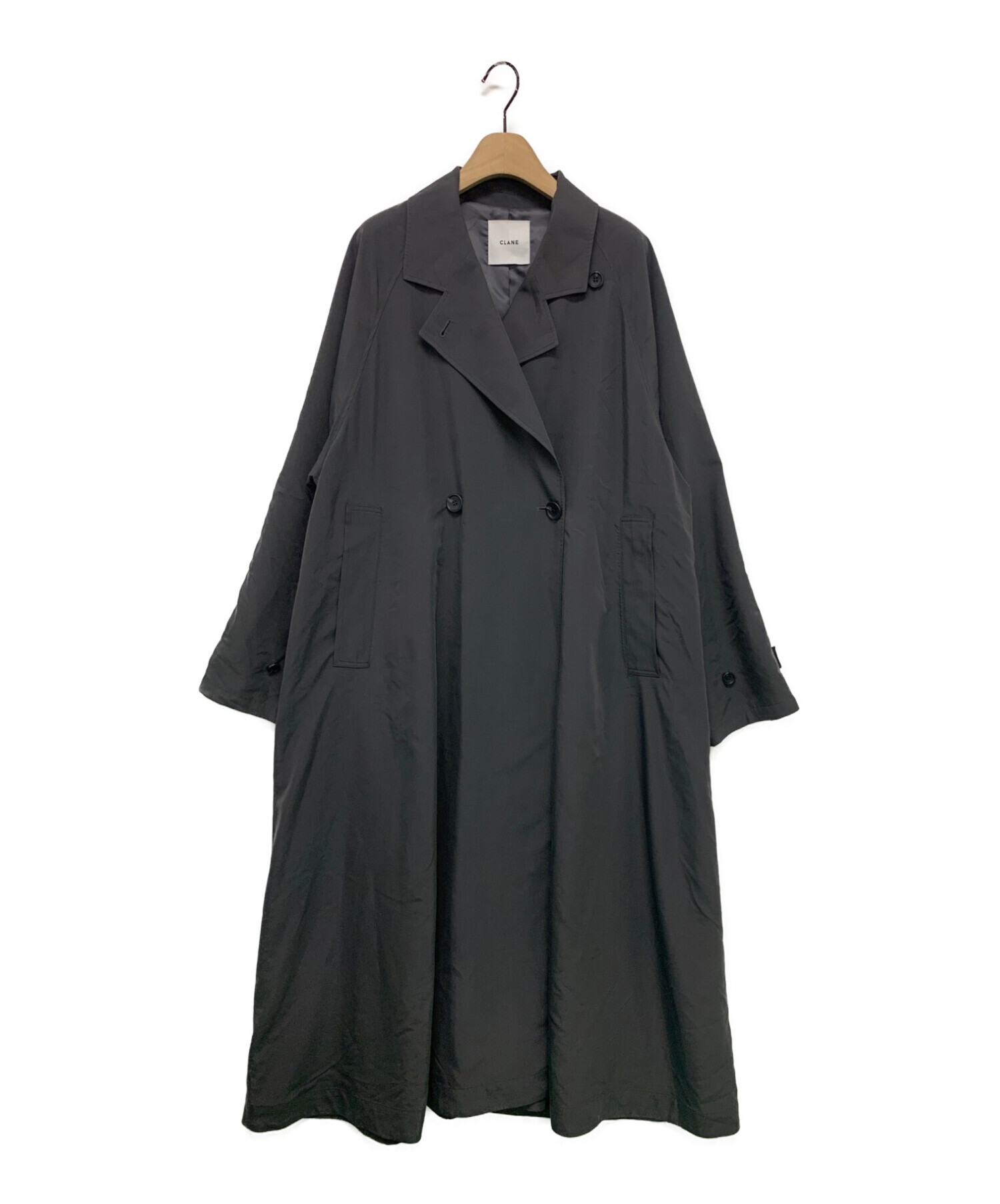 CLANE (クラネ) BACK GATHER DRESS TRENCH COAT グレー サイズ:2