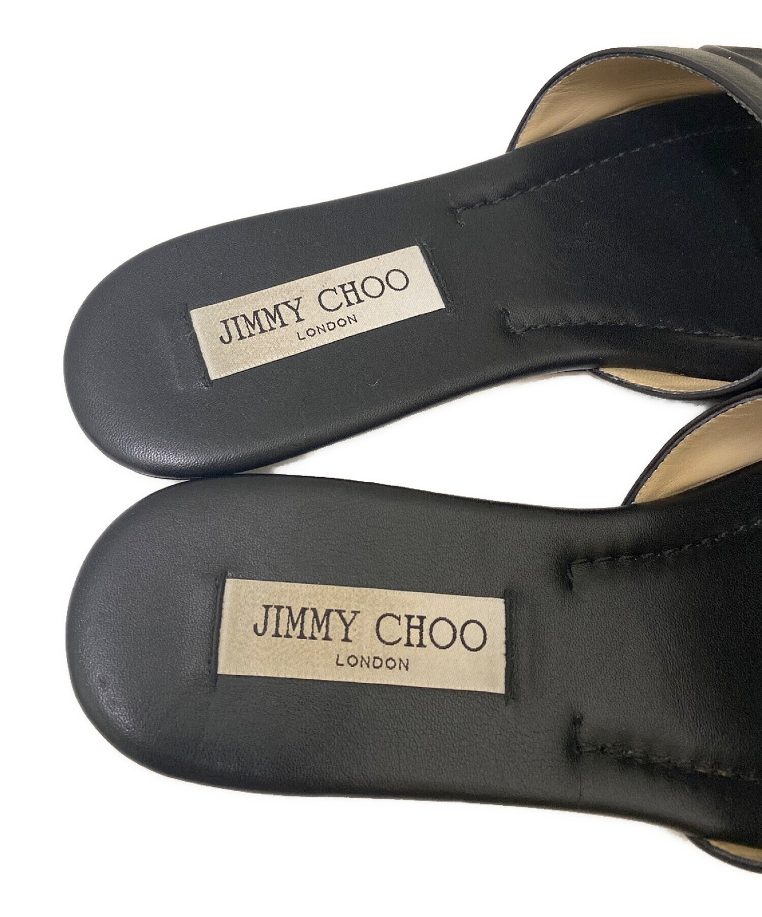 注目のブランド Jimmy CHOO Maitiレザーフラットサンダル - レディース