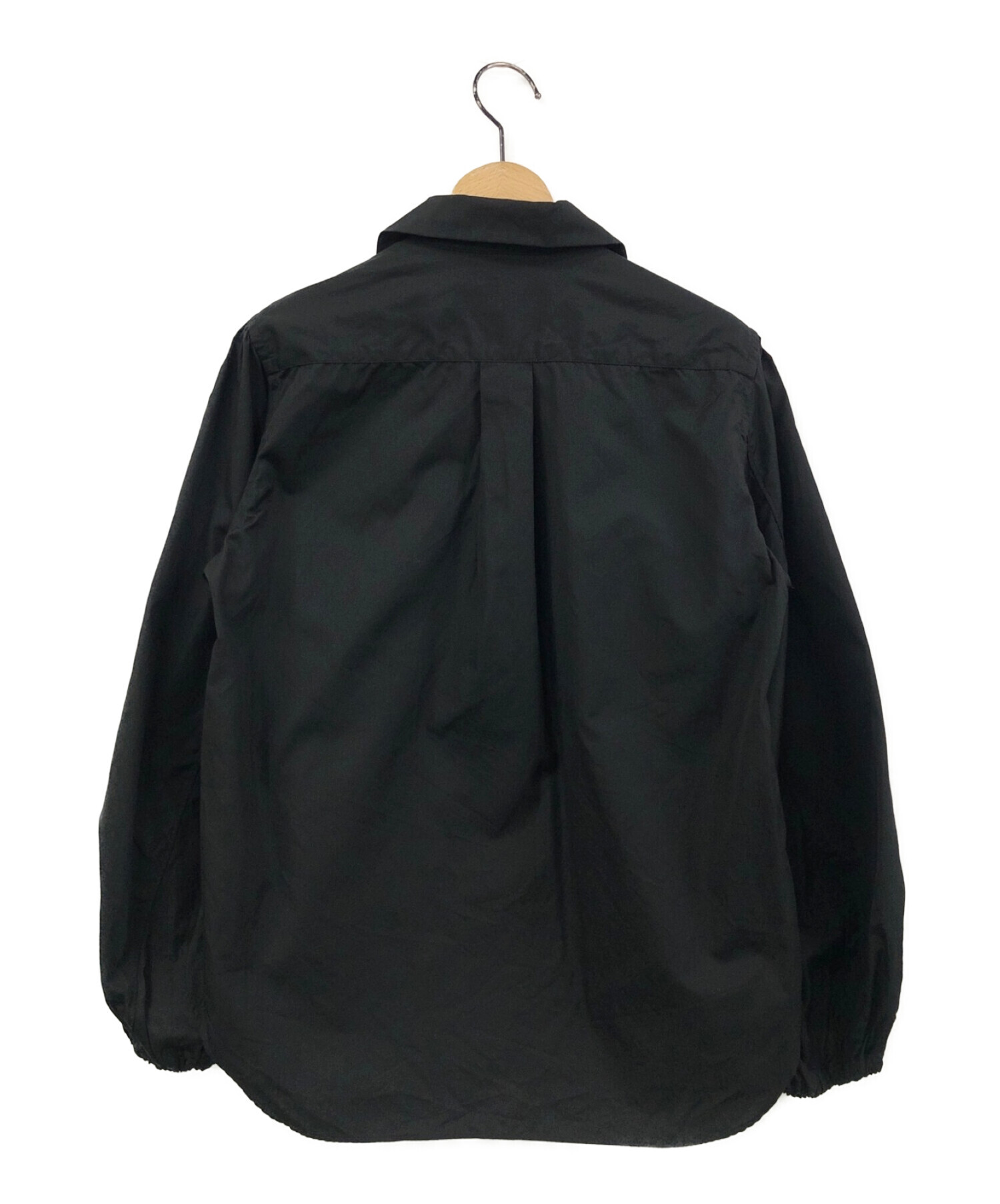 BLACK COMME des GARCONS (ブラック コムデギャルソン) ボリュームスリーブ丸襟シャツ ブラック サイズ:XS