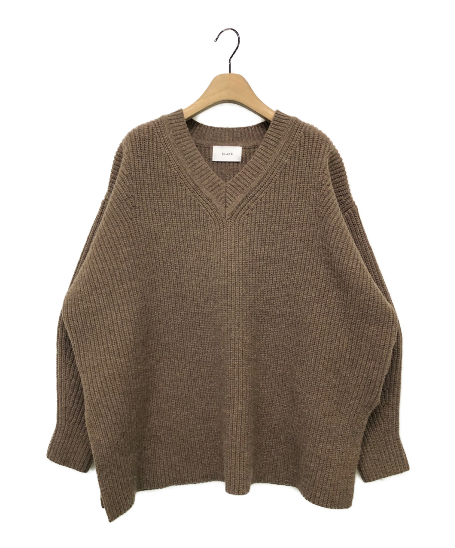 CLANE (クラネ) 2WAY NECK WARMER KNIT TOPS ブラウン サイズ:2