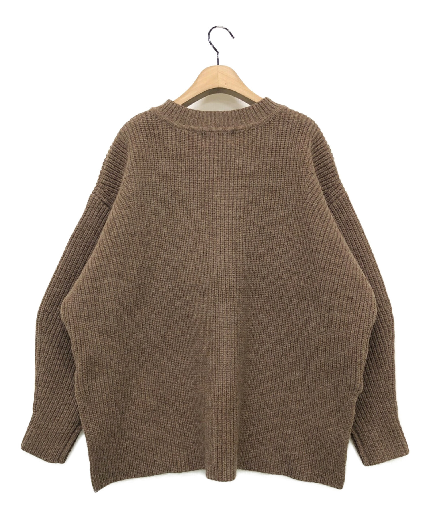 CLANE (クラネ) 2WAY NECK WARMER KNIT TOPS ブラウン サイズ:2