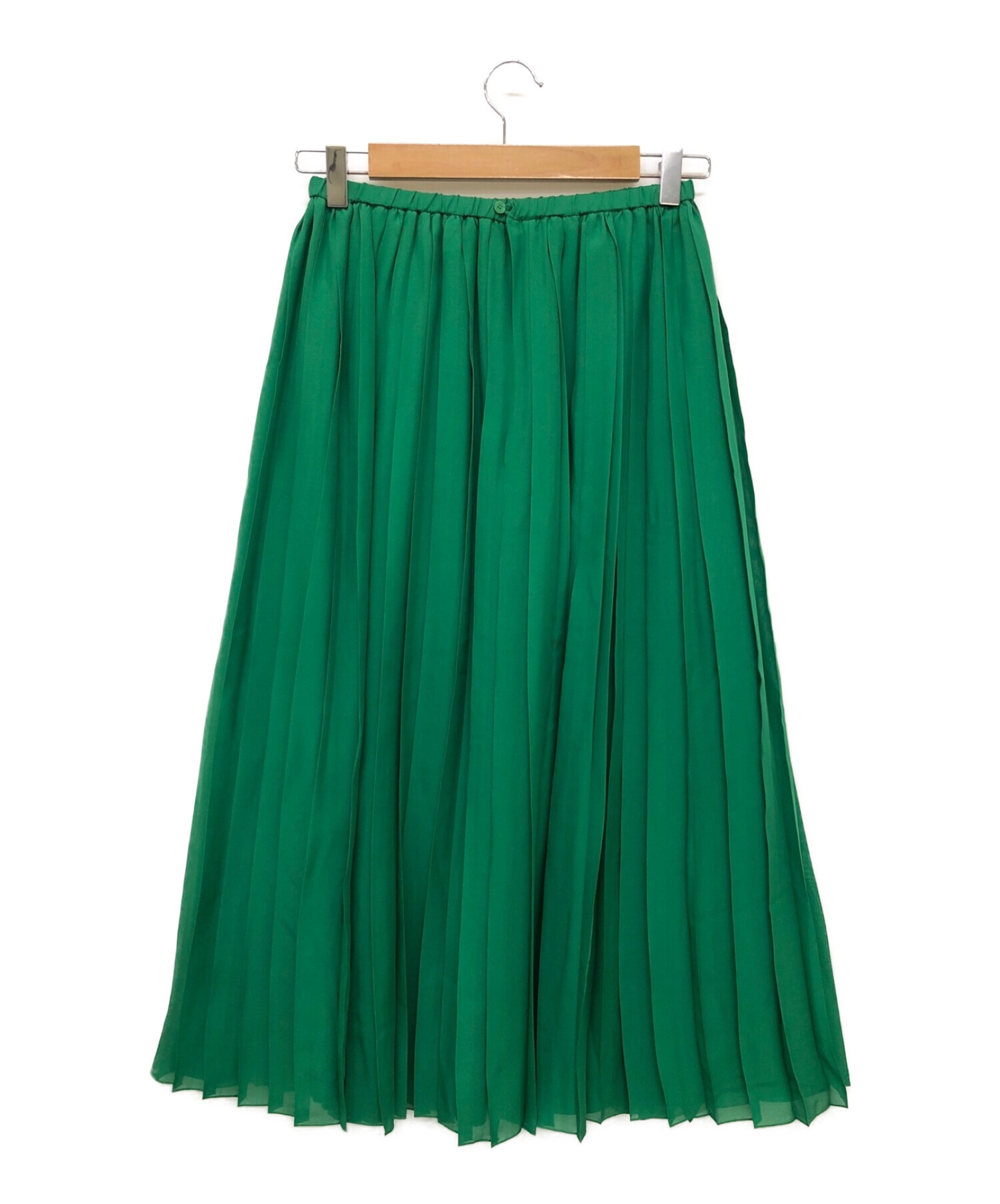 BLAMINK (ブラミンク) P SI PLEAT / シルクプリーツスカート グリーン サイズ:36