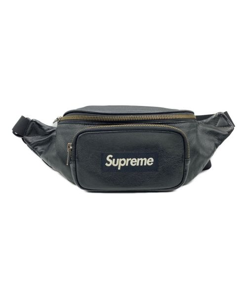 supreme waist bag lether 黒