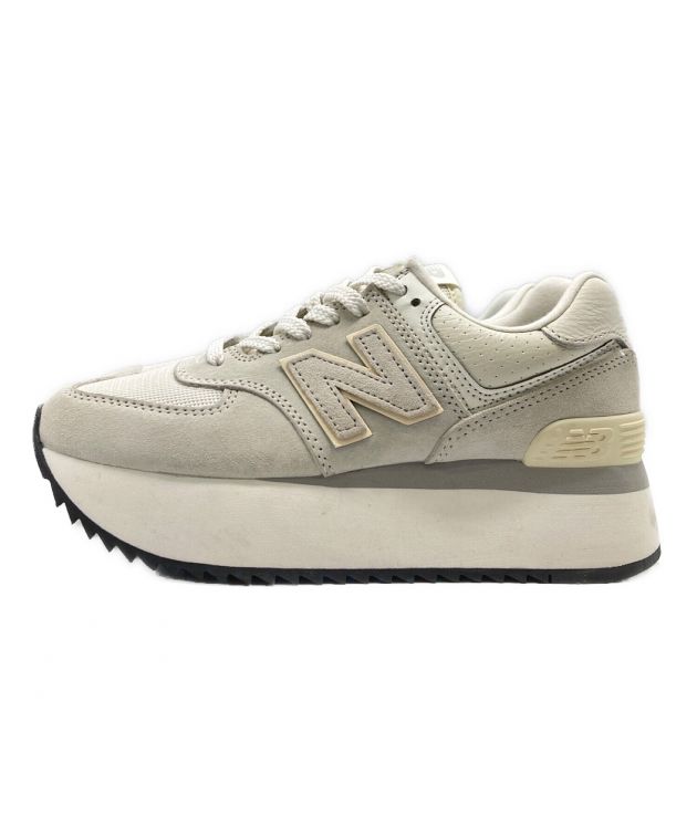 中古・古着通販】NEW BALANCE (ニューバランス) 574厚底スニーカー ホワイト サイズ:23.5ｃｍ｜ブランド・古着通販  トレファク公式【TREFAC FASHION】スマホサイト