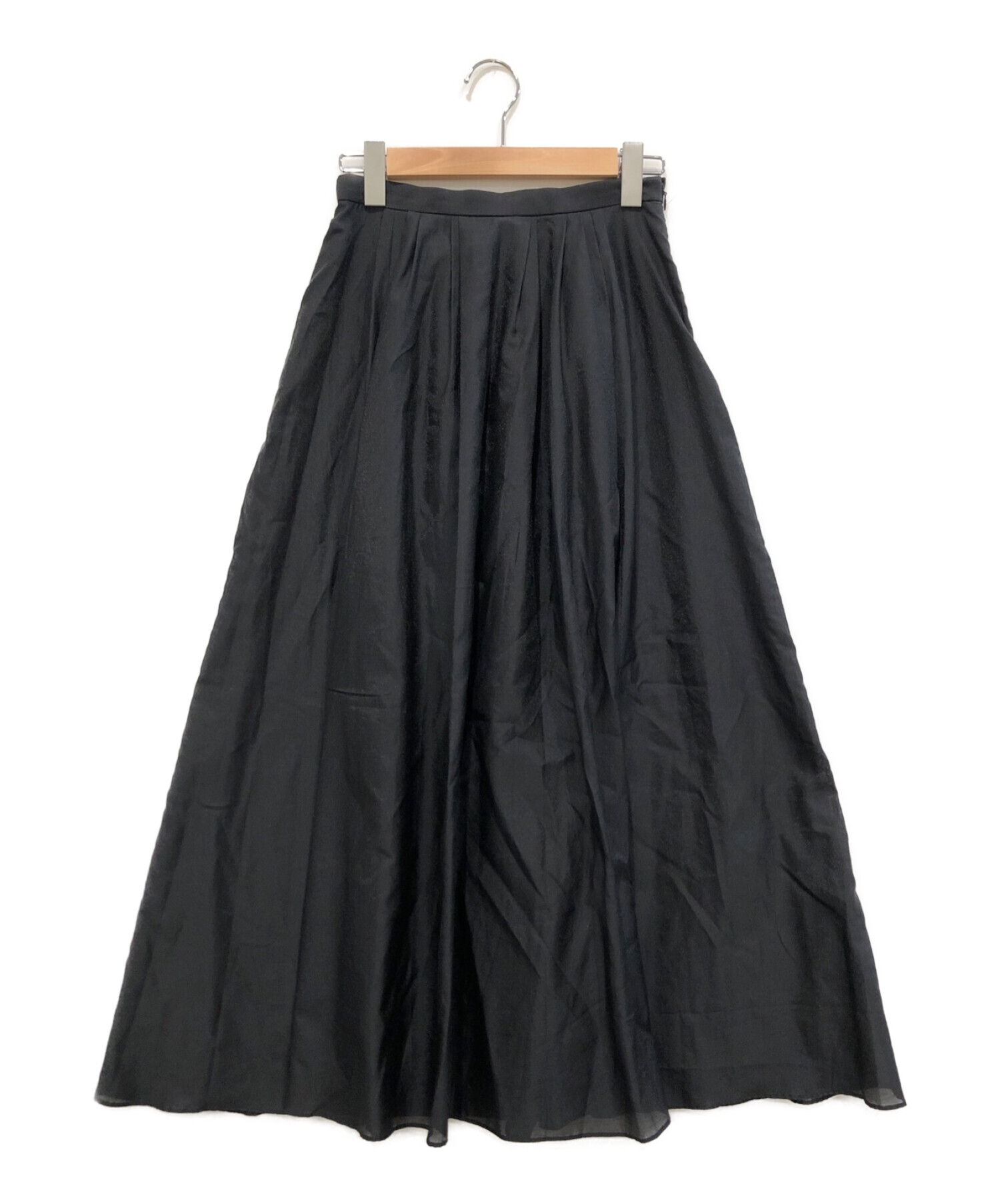 Noble (ノーブル) シアータフタマキシスカート ブラック サイズ:36