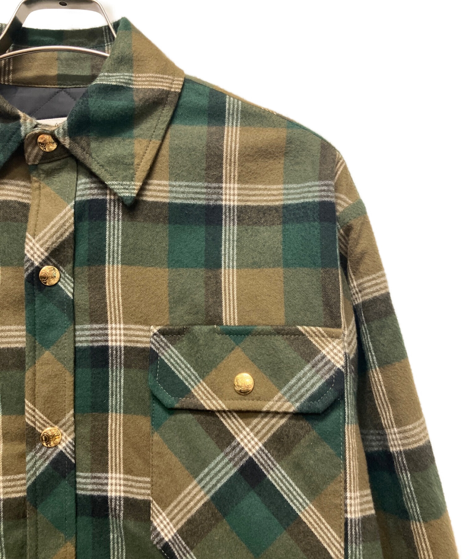 中古・古着通販】CELINE (セリーヌ) OVERSHIRT IN CHECKED COTTON