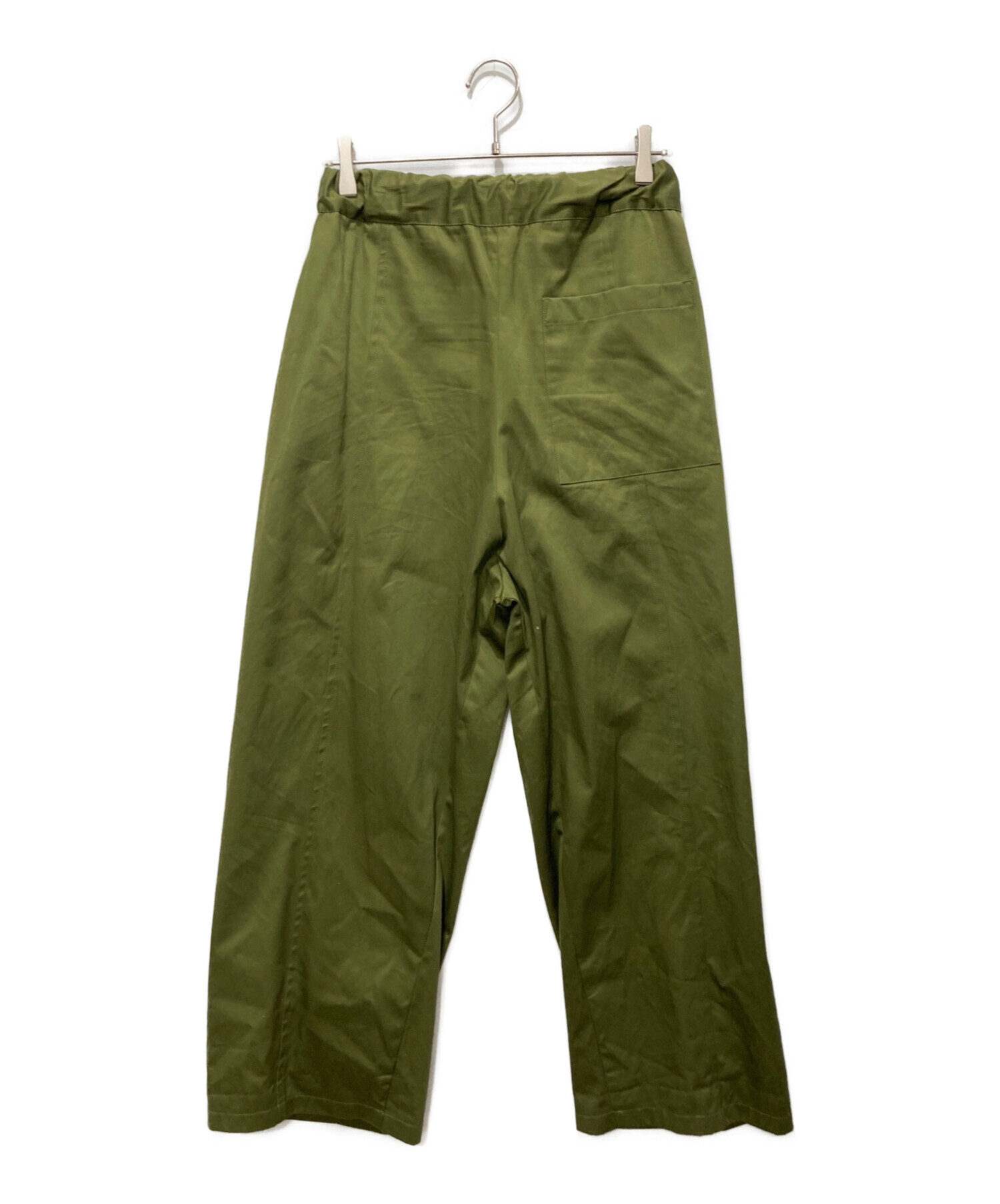 中古・古着通販】SAGE NATION (セイジ ネーション) BOX PLEAT TROUSERS オリーブ サイズ:S/M｜ブランド・古着通販  トレファク公式【TREFAC FASHION】スマホサイト