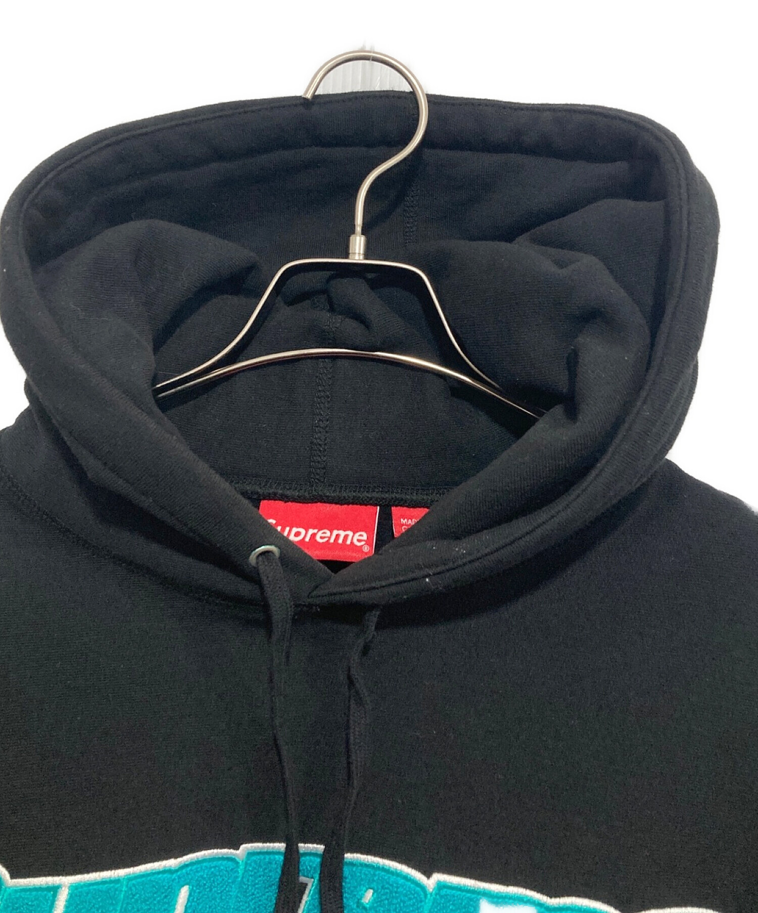 SUPREME (シュプリーム) Chenille Hooded Sweatshirt / シェニールフーデッドスウェットシャツ ブラック サイズ:M