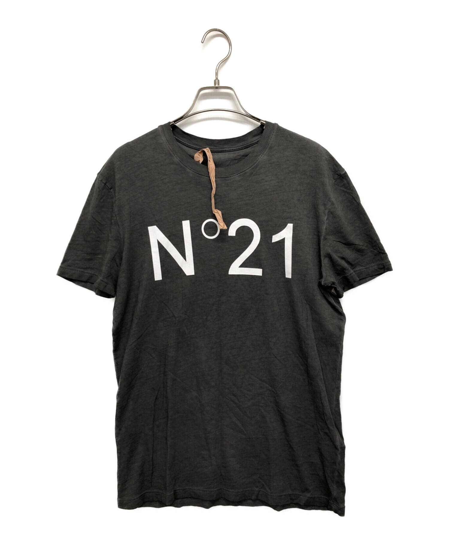 N°21 ヌメロヴェントゥーノ♡Tシャツ レース衿 ビジュー ブラック袖丈半袖