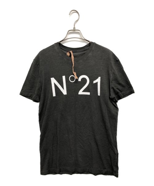 メンズN°21 ヌメロヴェントゥーノ 新品 ロゴ Tシャツ ブラック