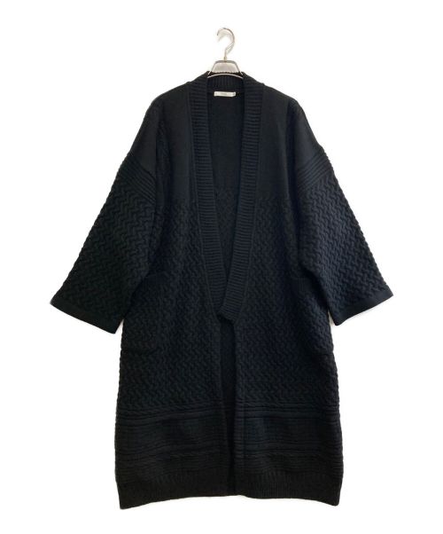 中古・古着通販】yashiki (ヤシキ) Tsukimi Knit Coat ブラック サイズ