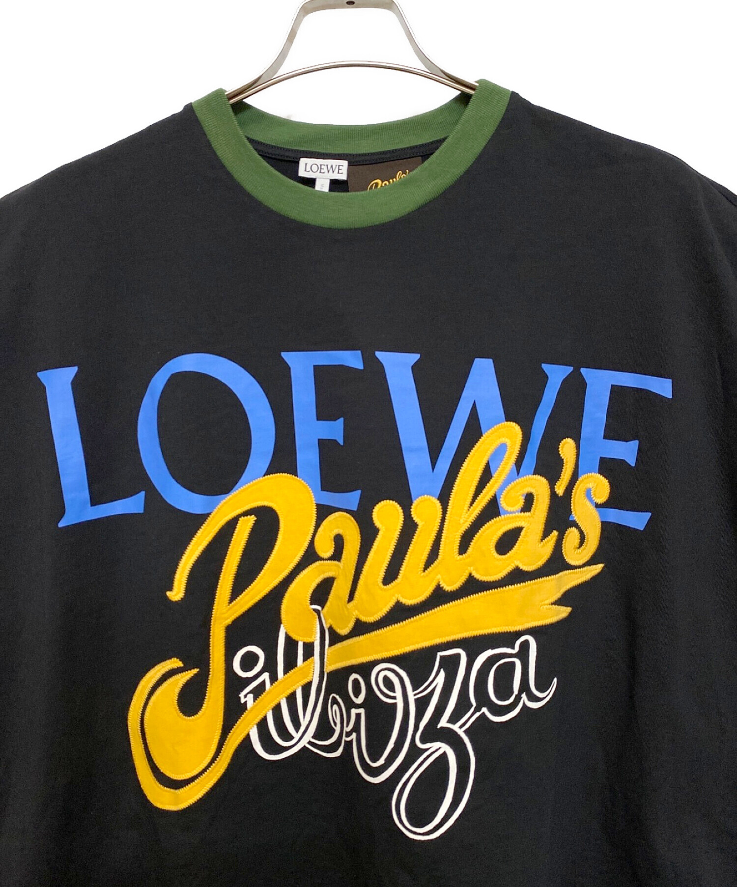 LOEWE (ロエベ) Paula’s Ibiza (パウラズ イビザ) オーバーサイズショートTシャツ ブラック サイズ:XS