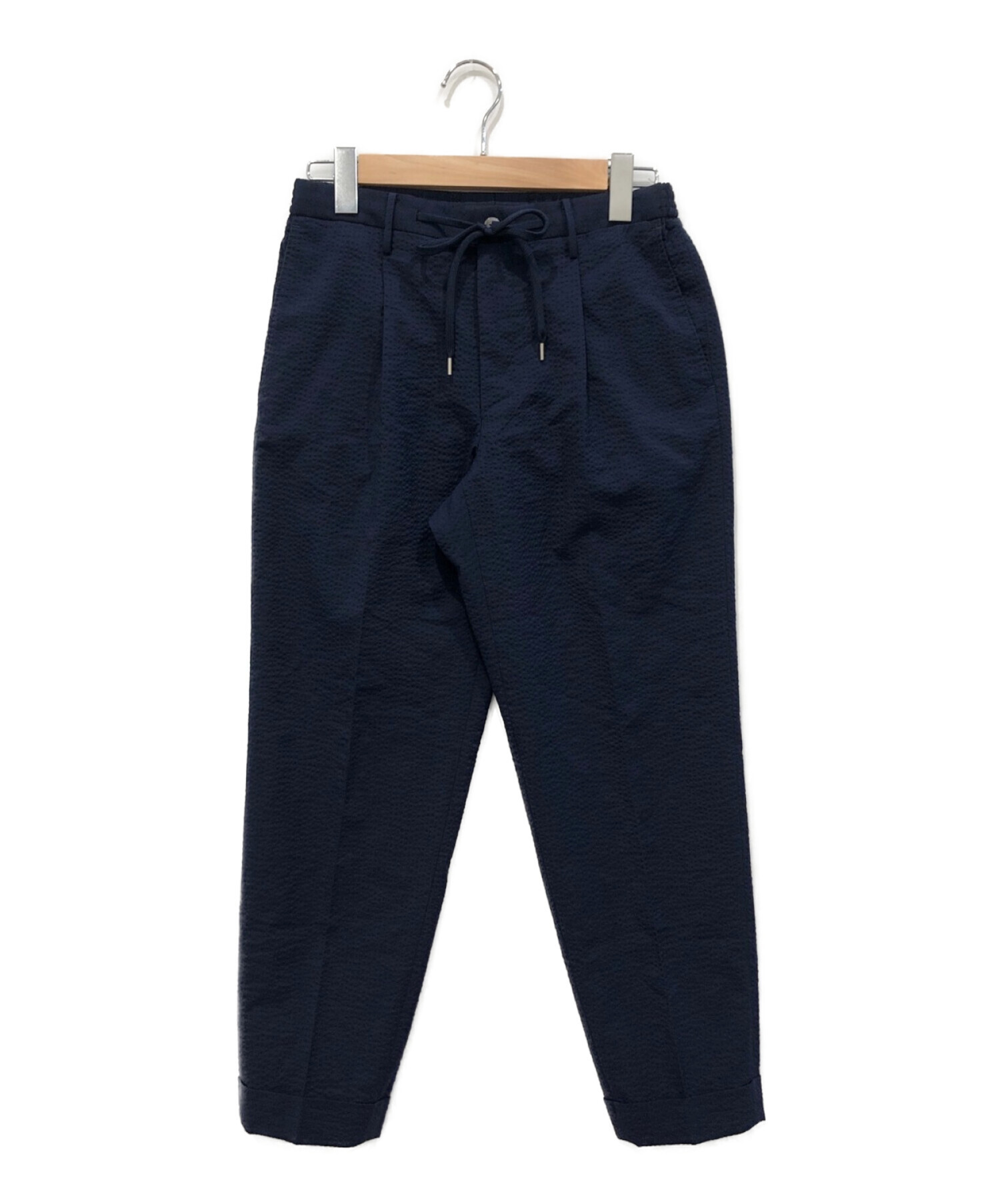 +CLOTHET (クロスクローゼット) Seersucker Easy Trousers ネイビー サイズ:1