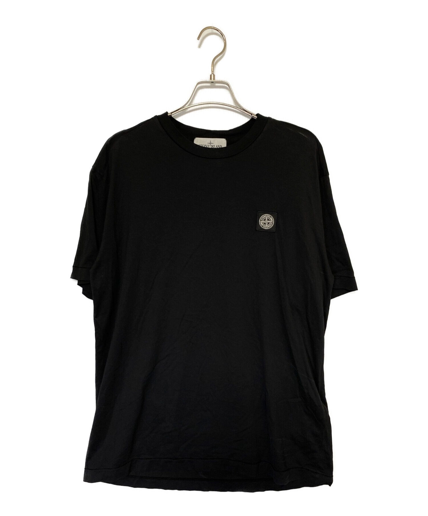 STONE ISLAND (ストーンアイランド) ワッペンロゴTシャツ ブラック サイズ:L