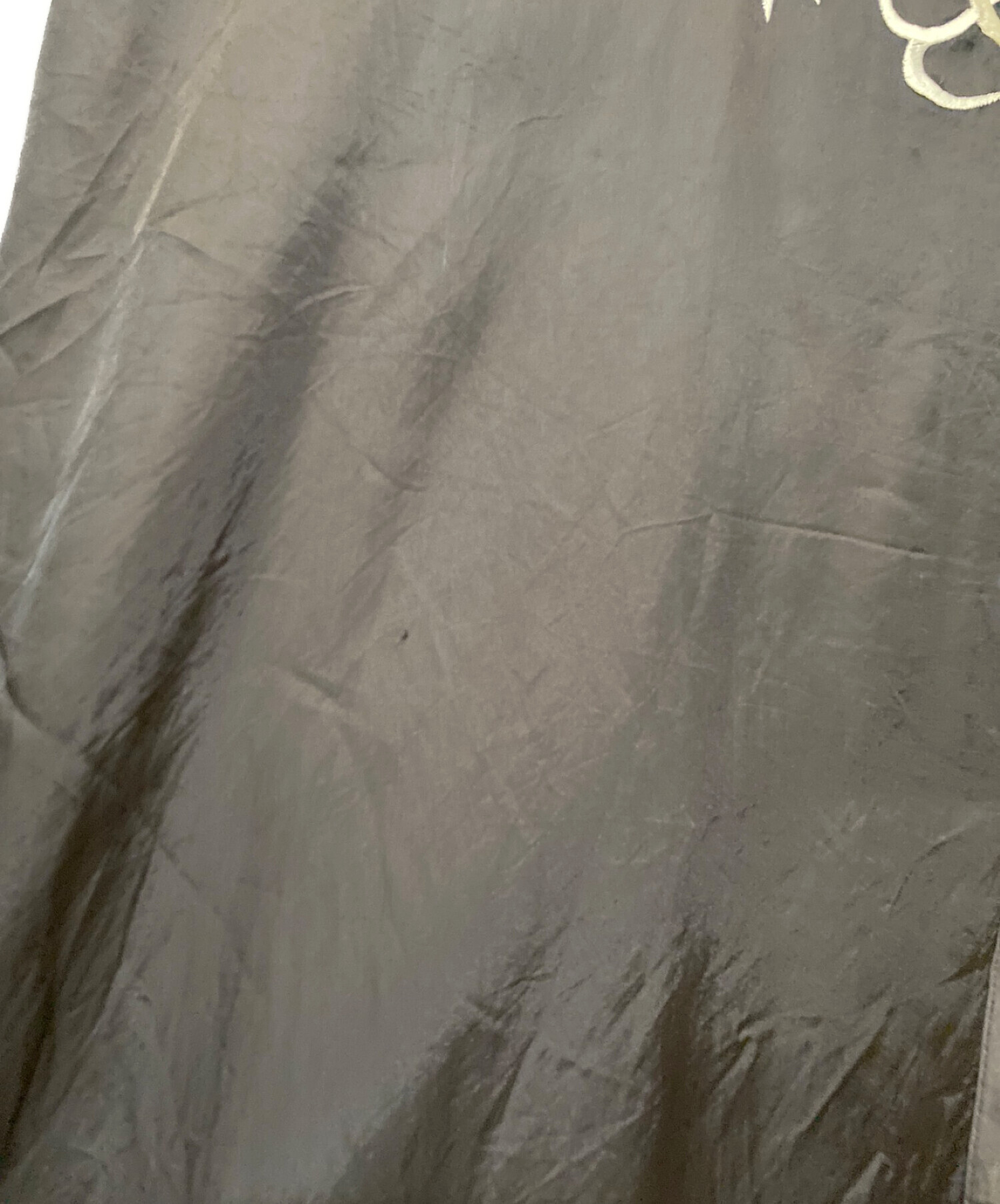 BLACK COMME des GARCONS (ブラック コムデギャルソン) バック刺繍 ライナー コート ブラック サイズ:Ｌ