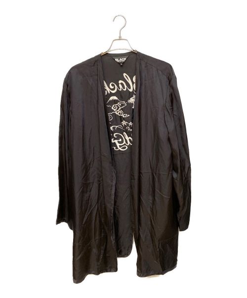コムデギャルソン　ベルト付き刺繍ワンピース　ブラック約43cm
