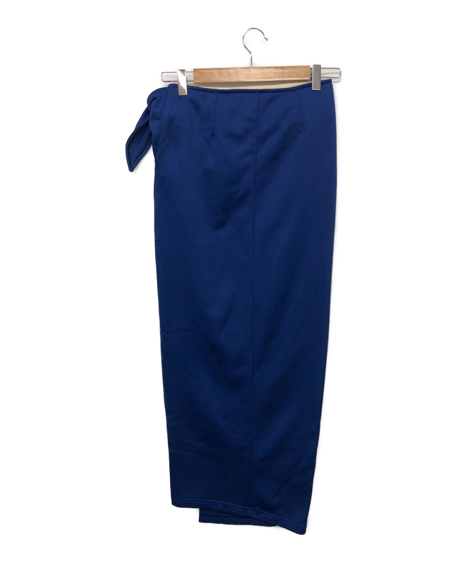 ISABEL MARANT ETOILE (イザベルマランエトワール) コットンナイロンジャージー ラップスカート ブルー サイズ:36