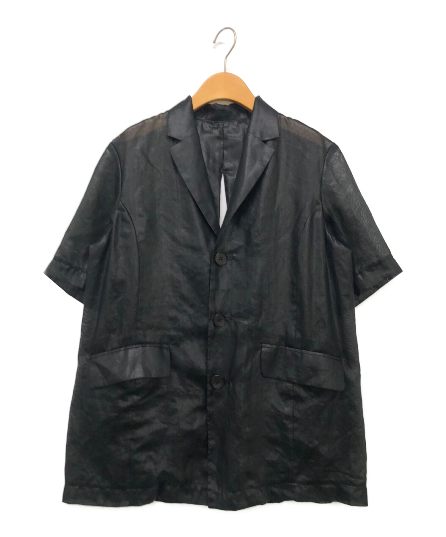 MAISON SPECIAL (メゾンスペシャル) シアーバックオープンジャケット ブラック サイズ:FREE