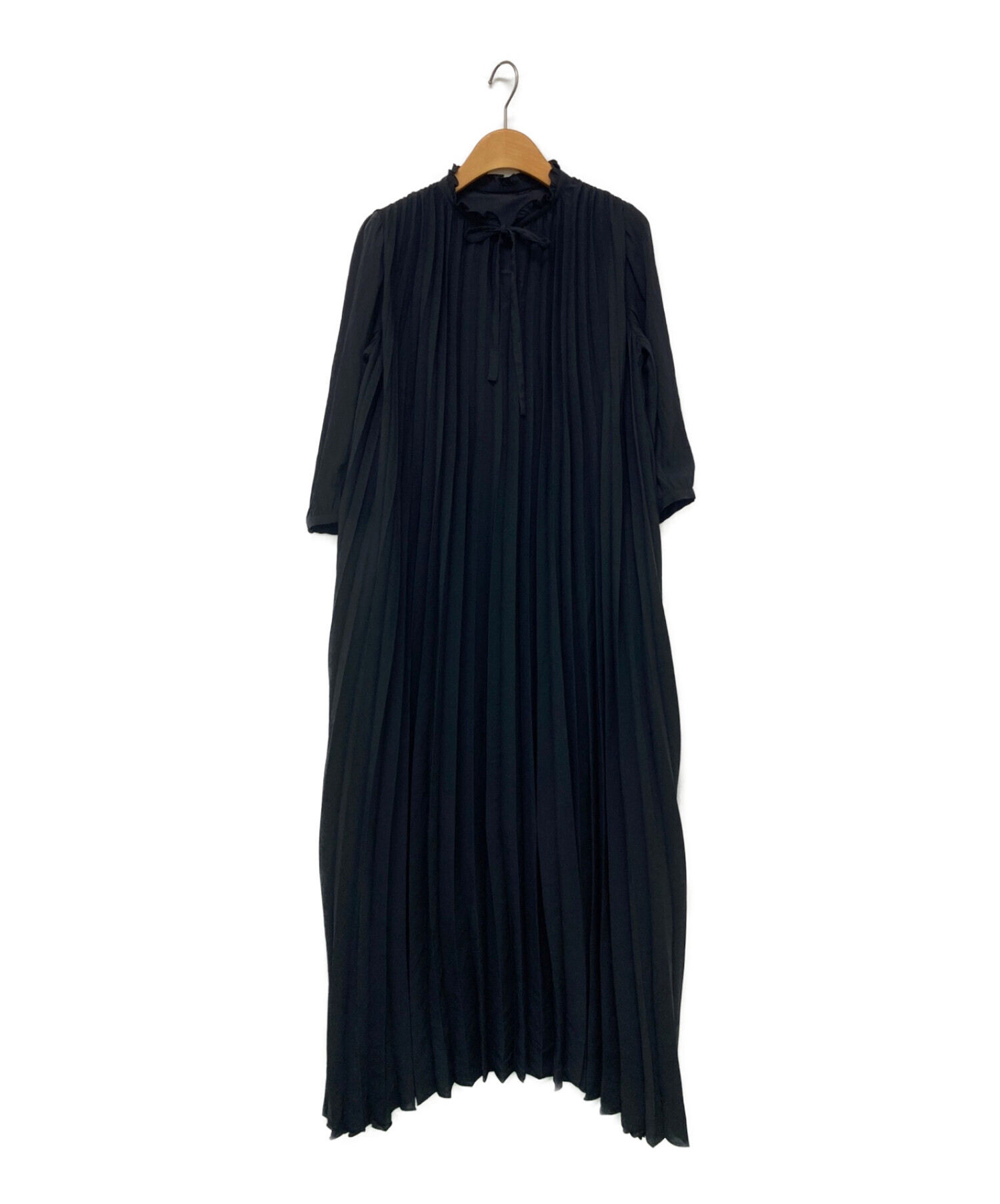 L'Or Youryu Pleats Dress/Black12cm裾幅