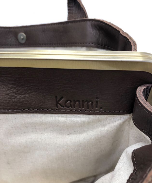 中古・古着通販】kanmi (カンミ) がま口レザートートバッグ