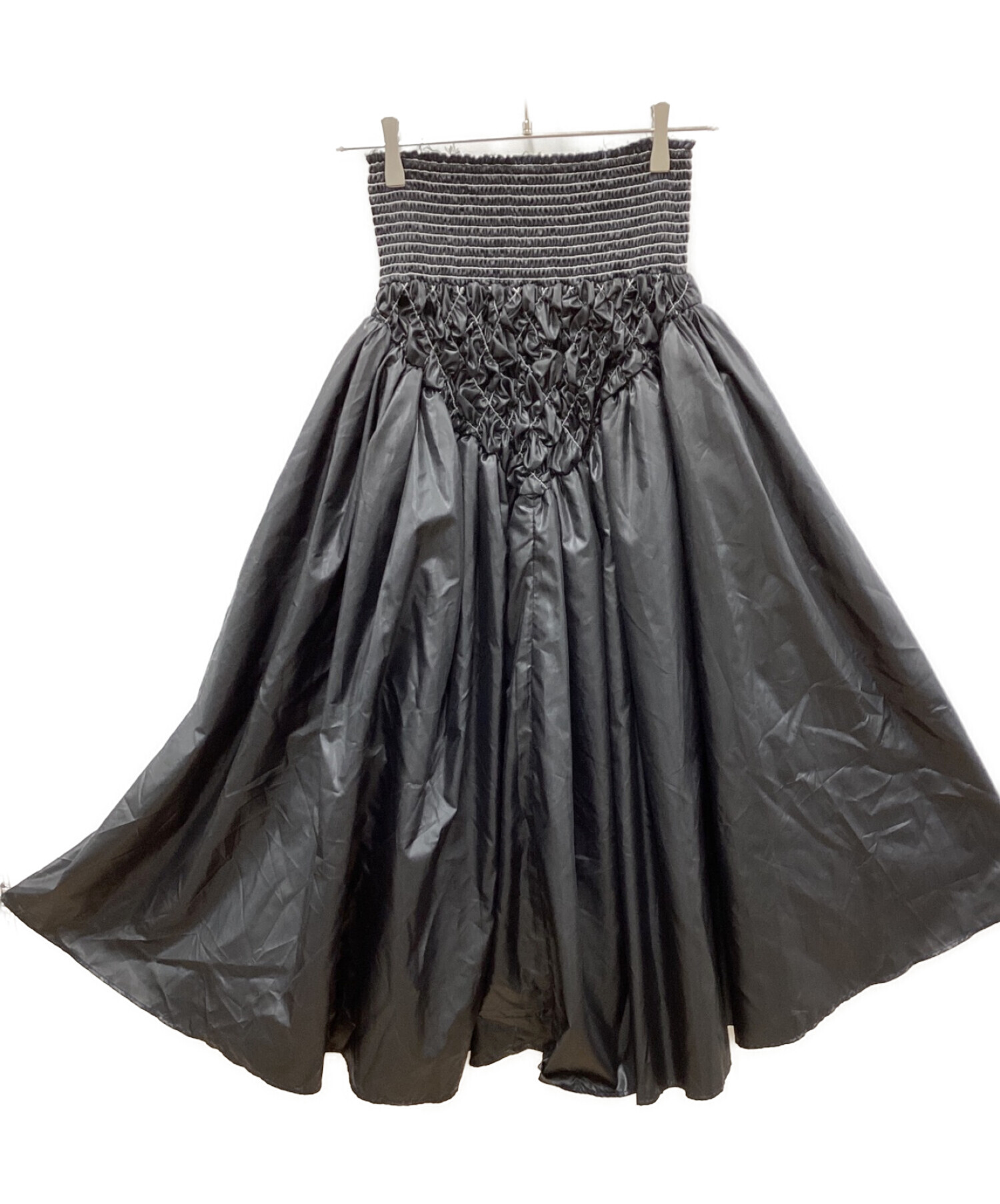 MAISON SPECIAL (メゾンスペシャル) ハンドシャーリングボリュームタフタスカート ブラック サイズ:FREE