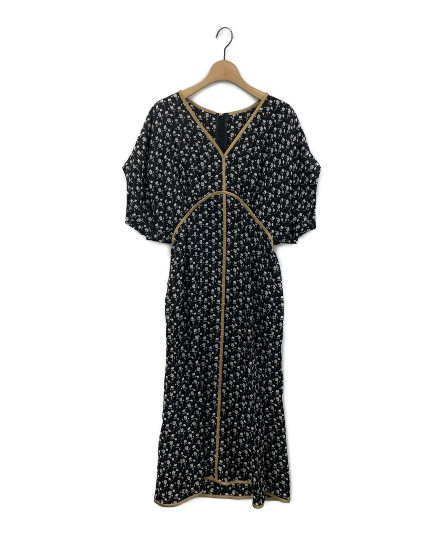 mame kurogouchi (マメクロゴウチ) Silk Pedicel Dress ブラック サイズ:1