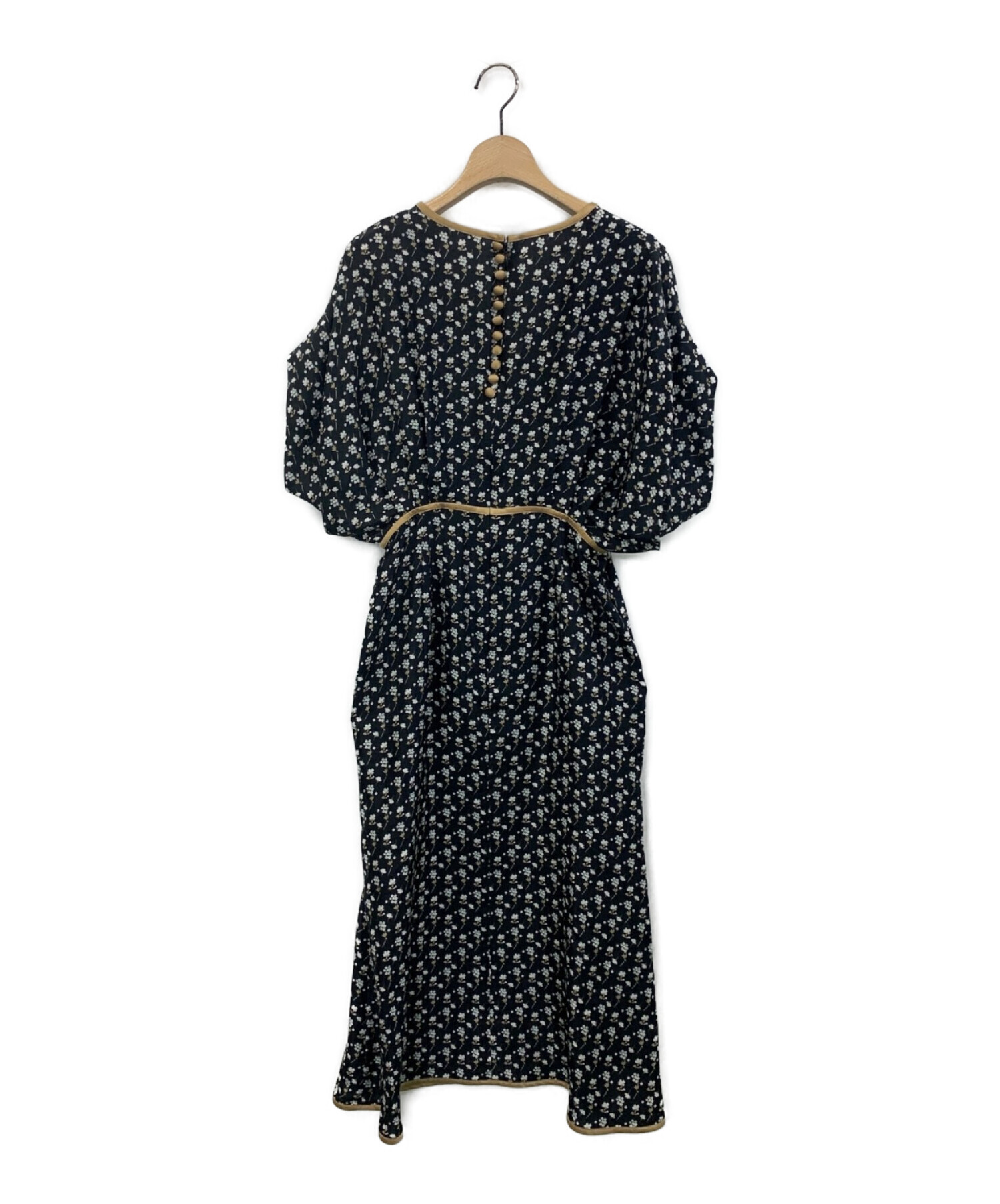 mame kurogouchi (マメクロゴウチ) Silk Pedicel Dress ブラック サイズ:1