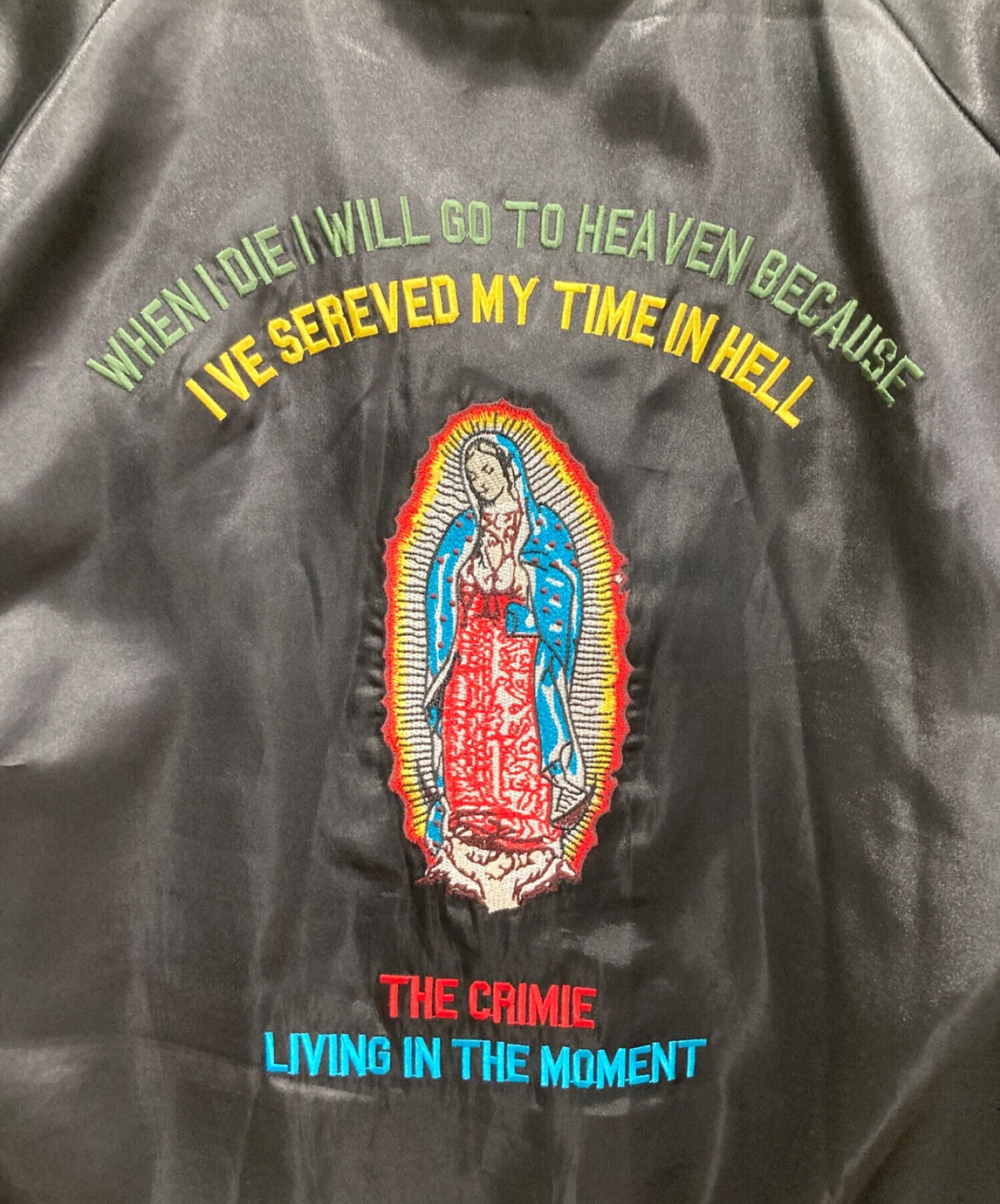 THE CRIMIE (ザ クライミー) GUADALUPE MARIA SOUVENIR JACKET ブラック サイズ:L