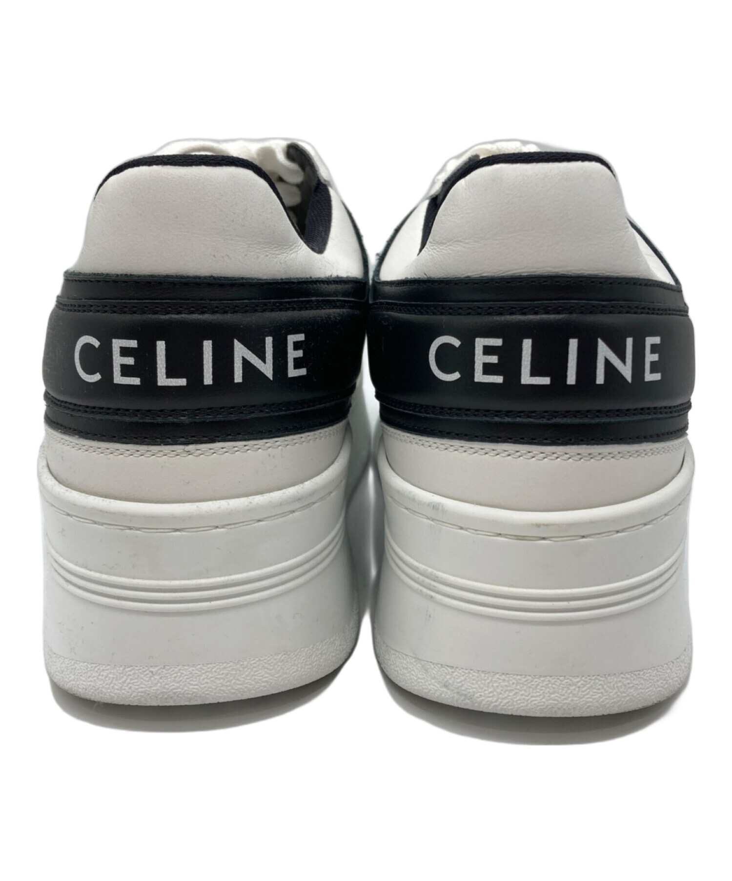 中古・古着通販】CELINE (セリーヌ) ブロックスニーカー ウェッジアウトソール オプティックホワイト / ブラック サイズ:38｜ブランド・古着通販  トレファク公式【TREFAC FASHION】スマホサイト