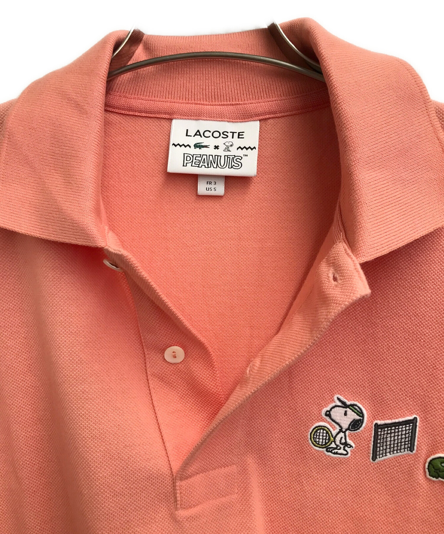LACOSTE (ラコステ) PEANUTS (ピーナッツ) ポロシャツ ピンク サイズ:FR 3