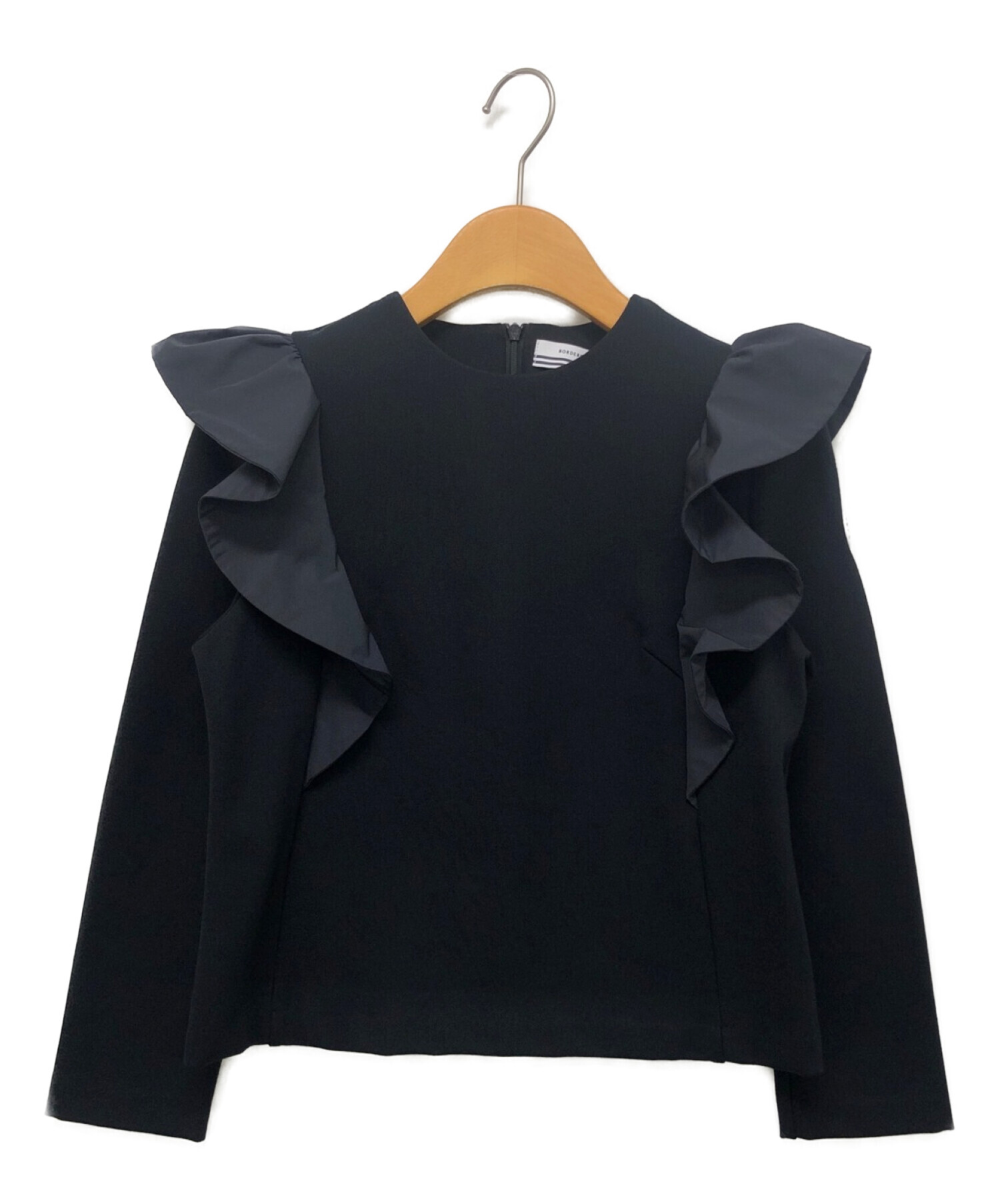 ワンピース【新品未使用】ボーダーズアットバルコニー　ツイルシャツドレス　ブラック　36